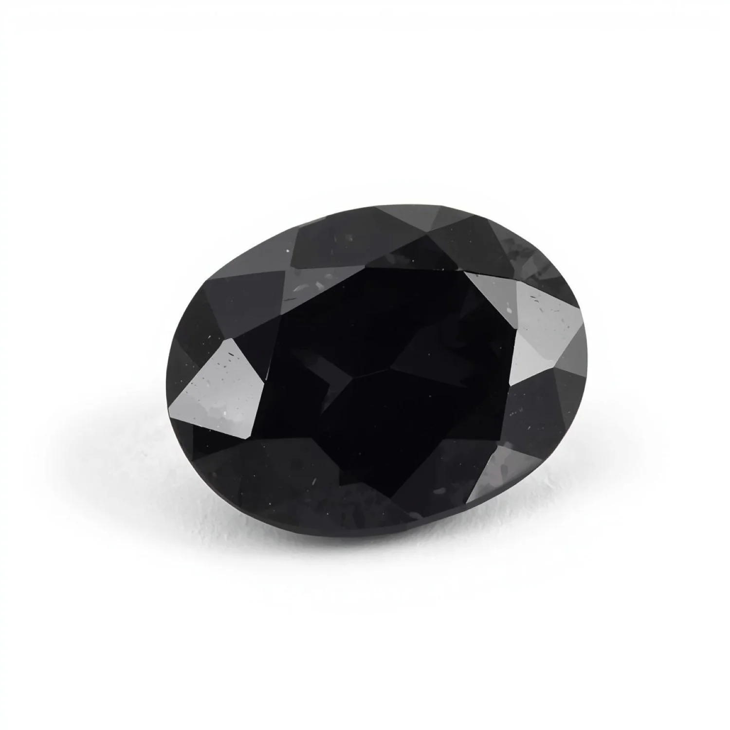 Black Spinel 1PC Small 6x8 MM Oval Faceted Black Fine Semi Precious Loose Gemstone - Image 2