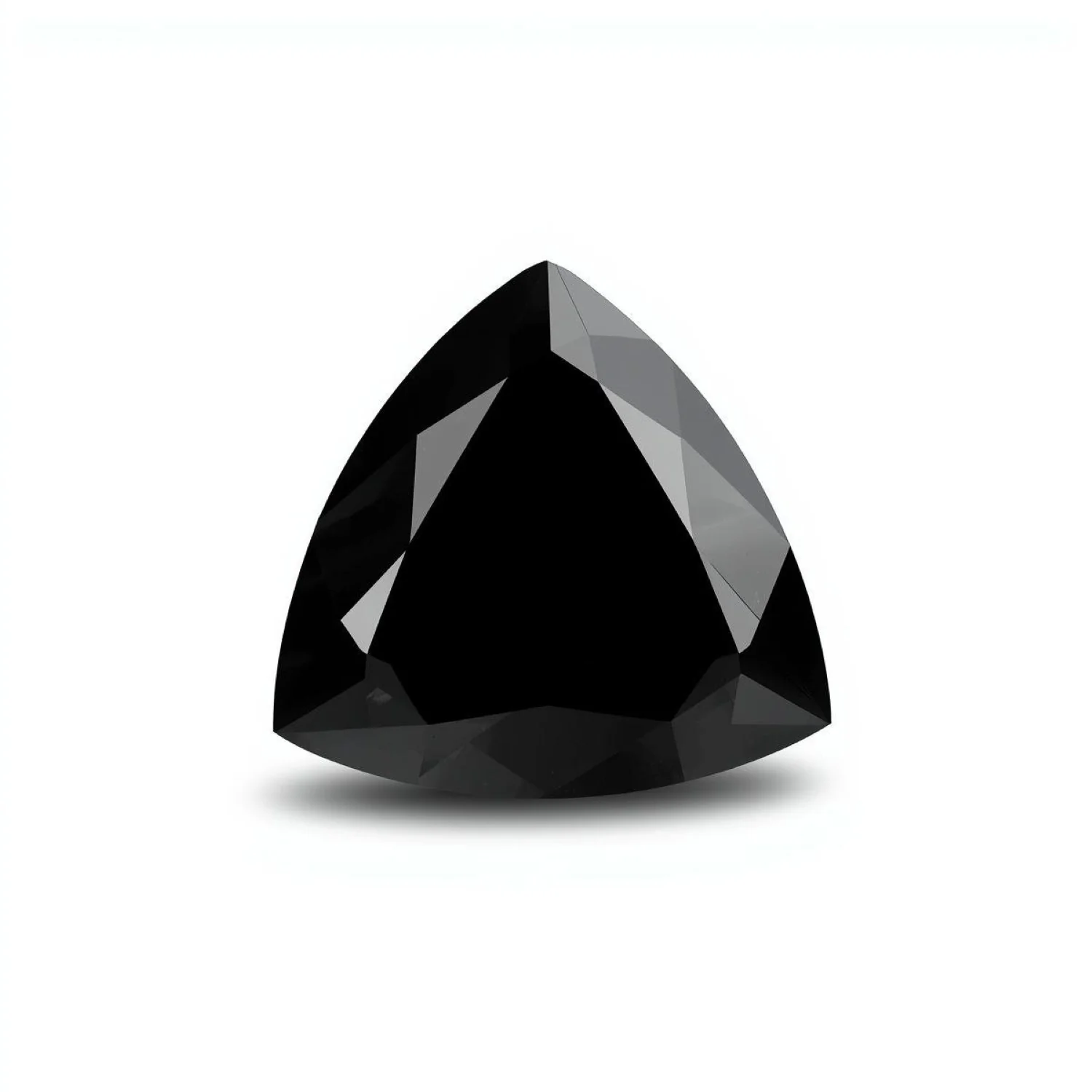 Black Spinel 1PC Small 7x7 MM Triangle Faceted Black Splendid Semi Precious Loose Gemstone - Image 2