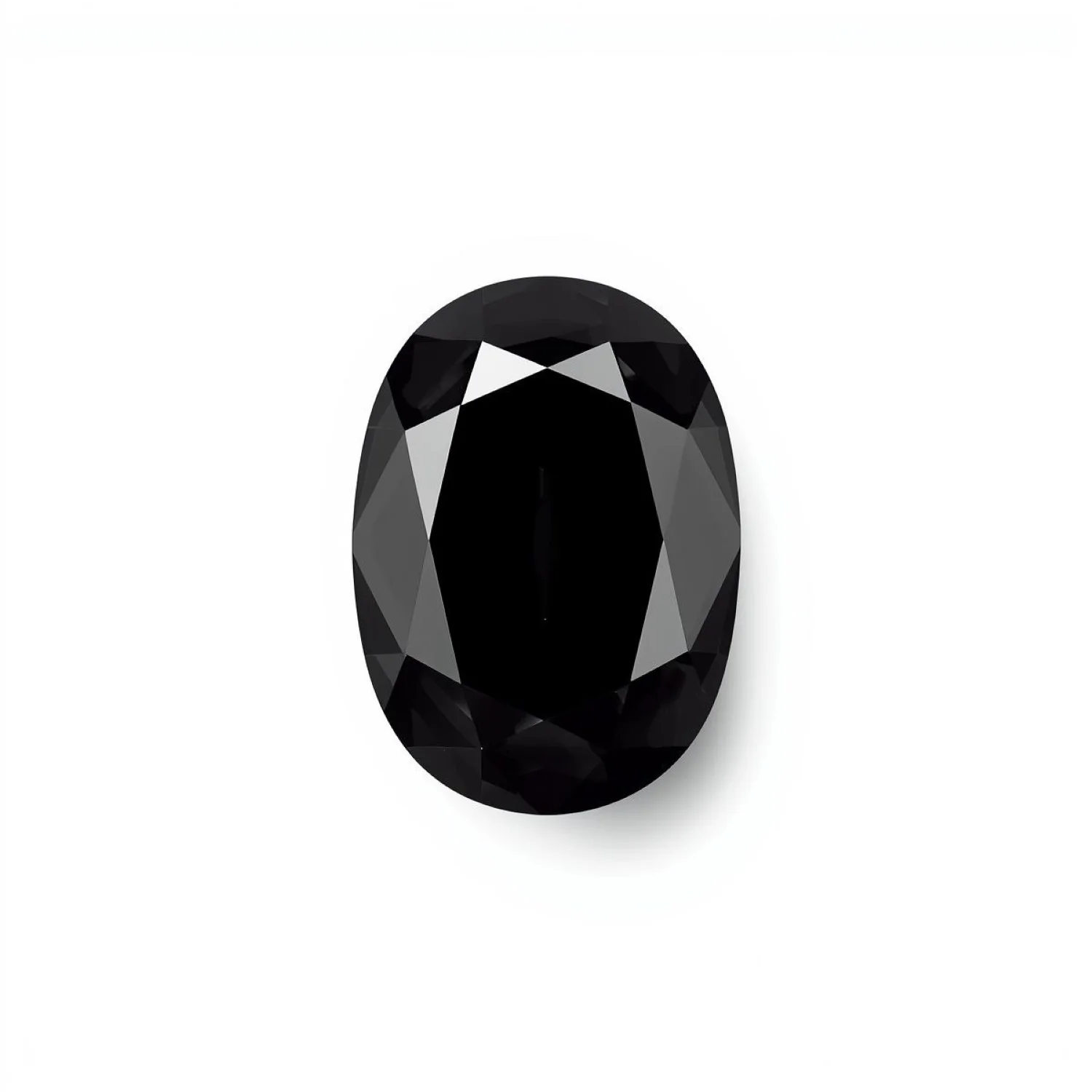 Black Spinel 1PC Tiny 4x6 MM Oval Faceted Black Lustrous Semi Precious Gems