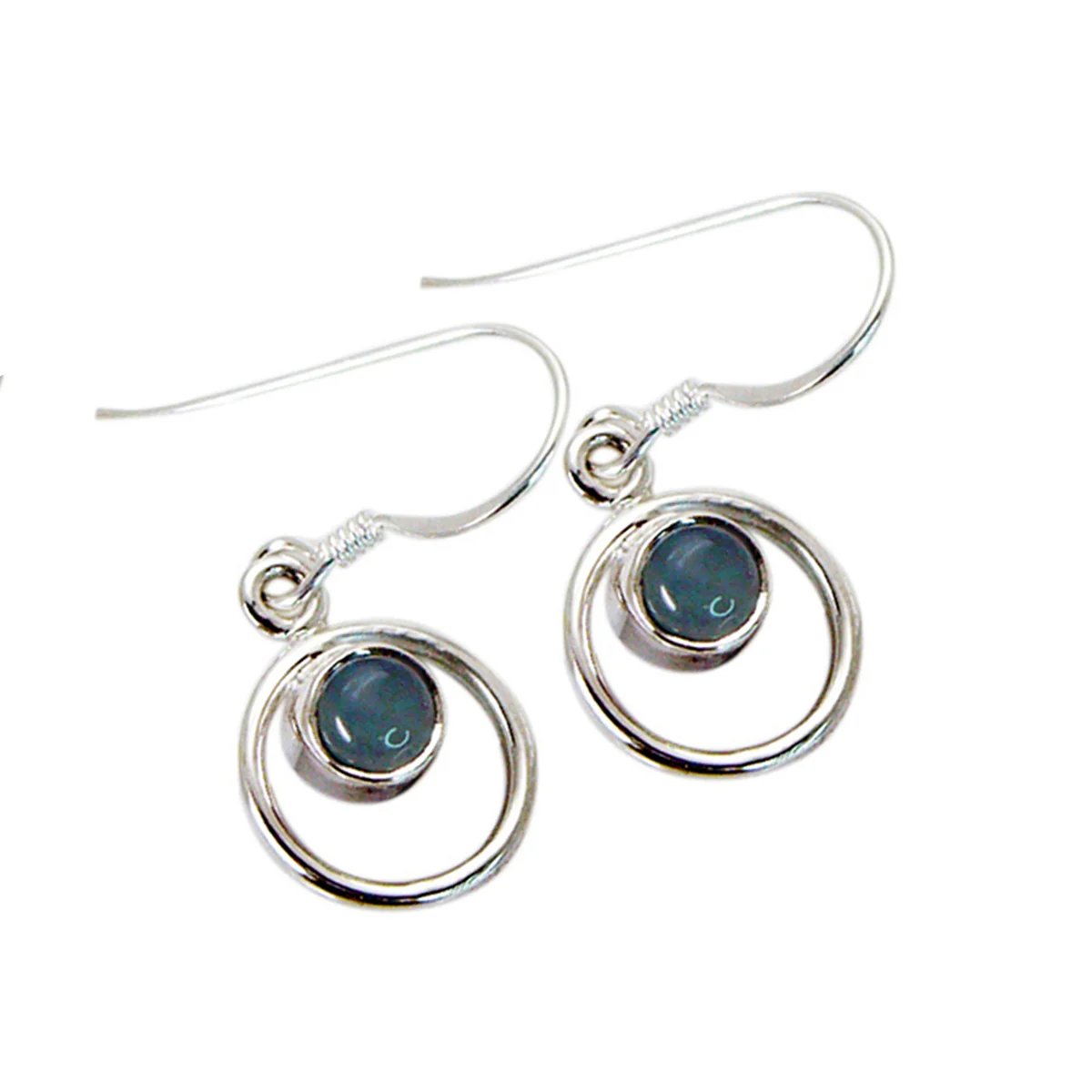 Blue Chalcedony Moroccan Constanza multiple Dangle Blue 925 Silver Earring - Image 2