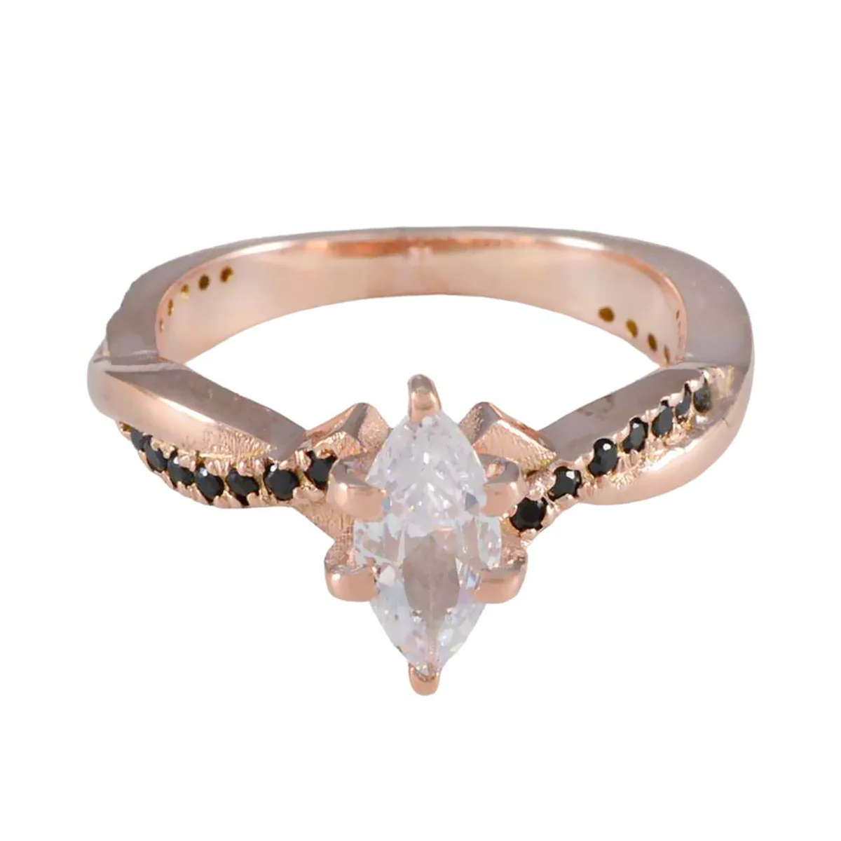Blue Sapphire CZ Halo Indian Silver Blue Gems Whisper-thin Love Ring Jewelry