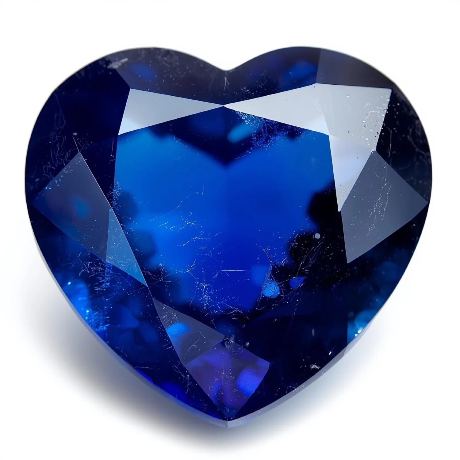 Blue Sapphire (GF) 1PC Chunky 13x13 MM Heart Faceted Blue Natural Precious Gems - Image 2