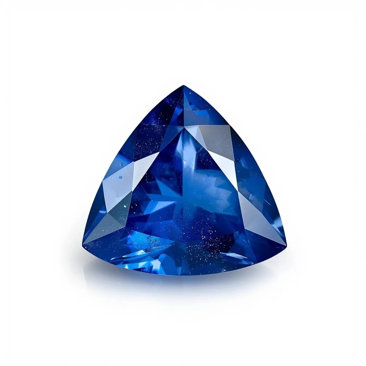Blue Sapphire (GF) 1PC Chunky 13x13 MM Triangle Faceted Blue Natural Precious Gems - Image 2