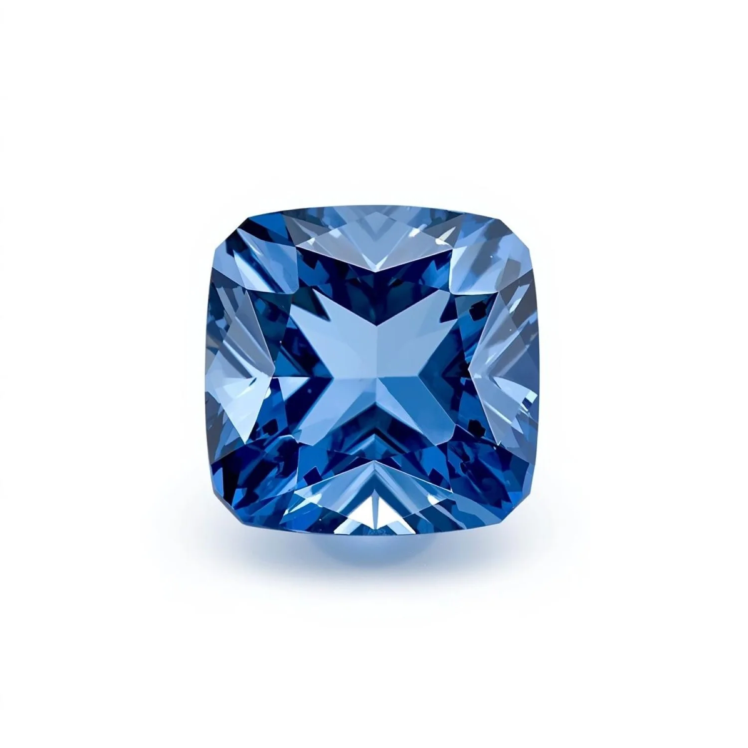 Blue Sapphire (GF) 1PC Chunky 15x15 MM Cushion Faceted Blue Superior Precious Loose Gemstone - Image 2