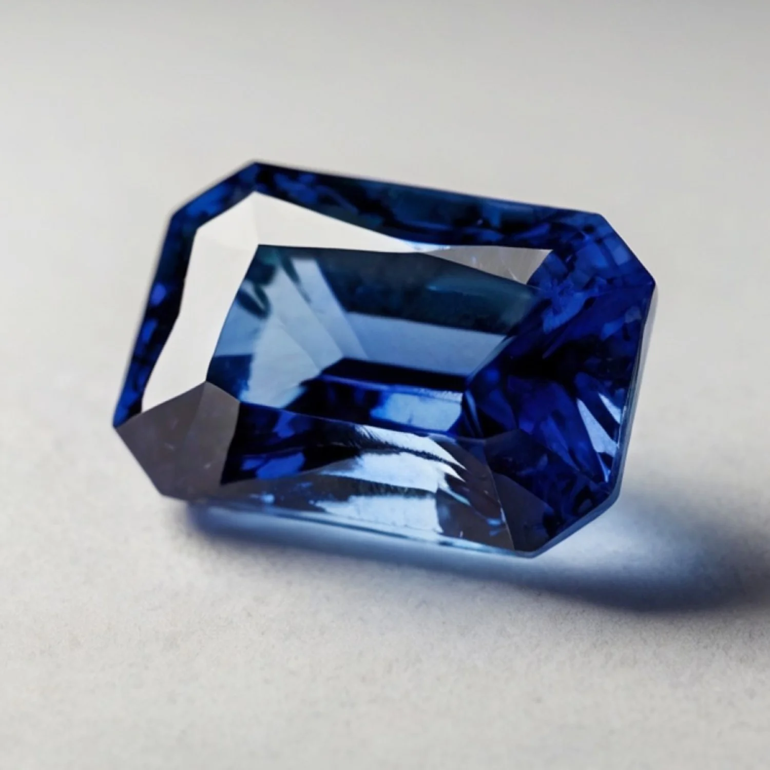 Blue Sapphire (GF) 1PC Large 10x12 MM Emerald Faceted Blue High-Quality Precious Loose Gemstones - Image 2
