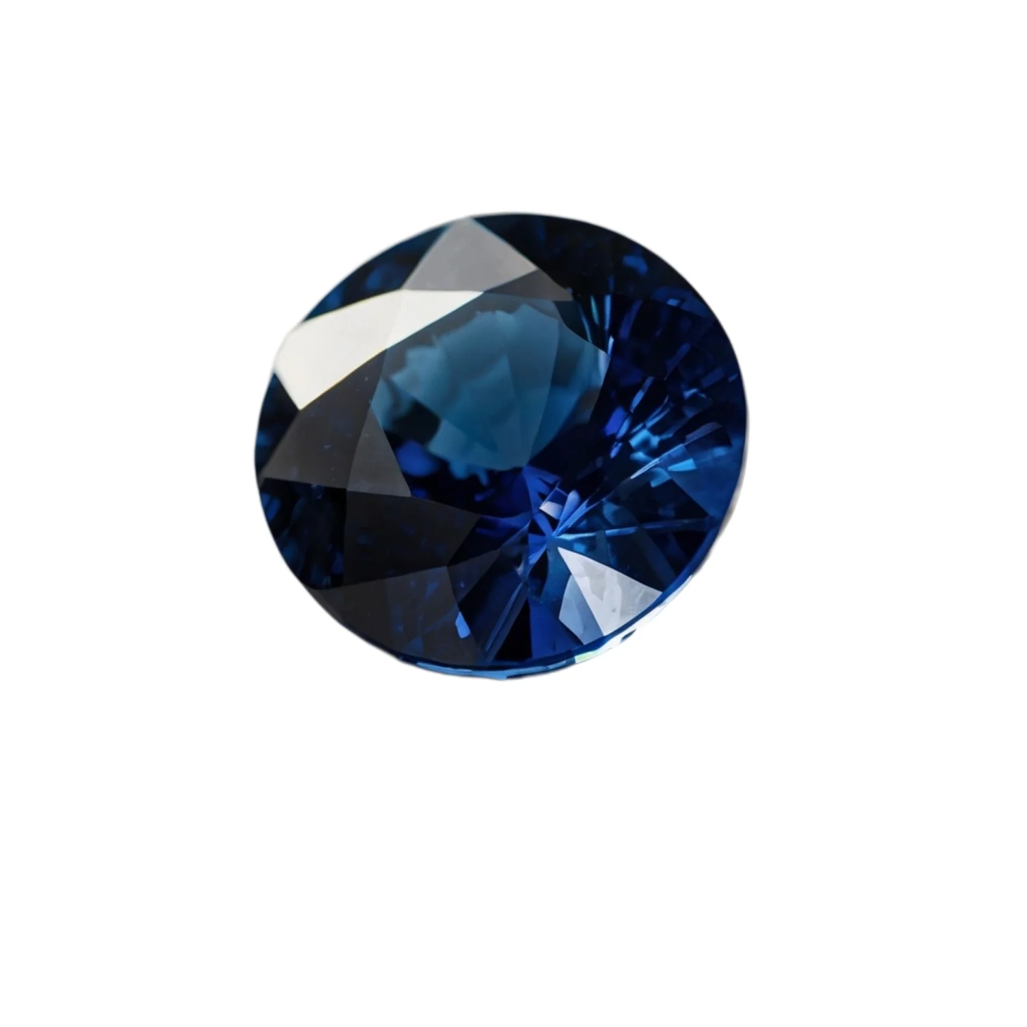 Blue Sapphire (GF) 1PC Large 12x12 MM Round Faceted Blue High-Quality Precious Loose Gemstones - Image 2