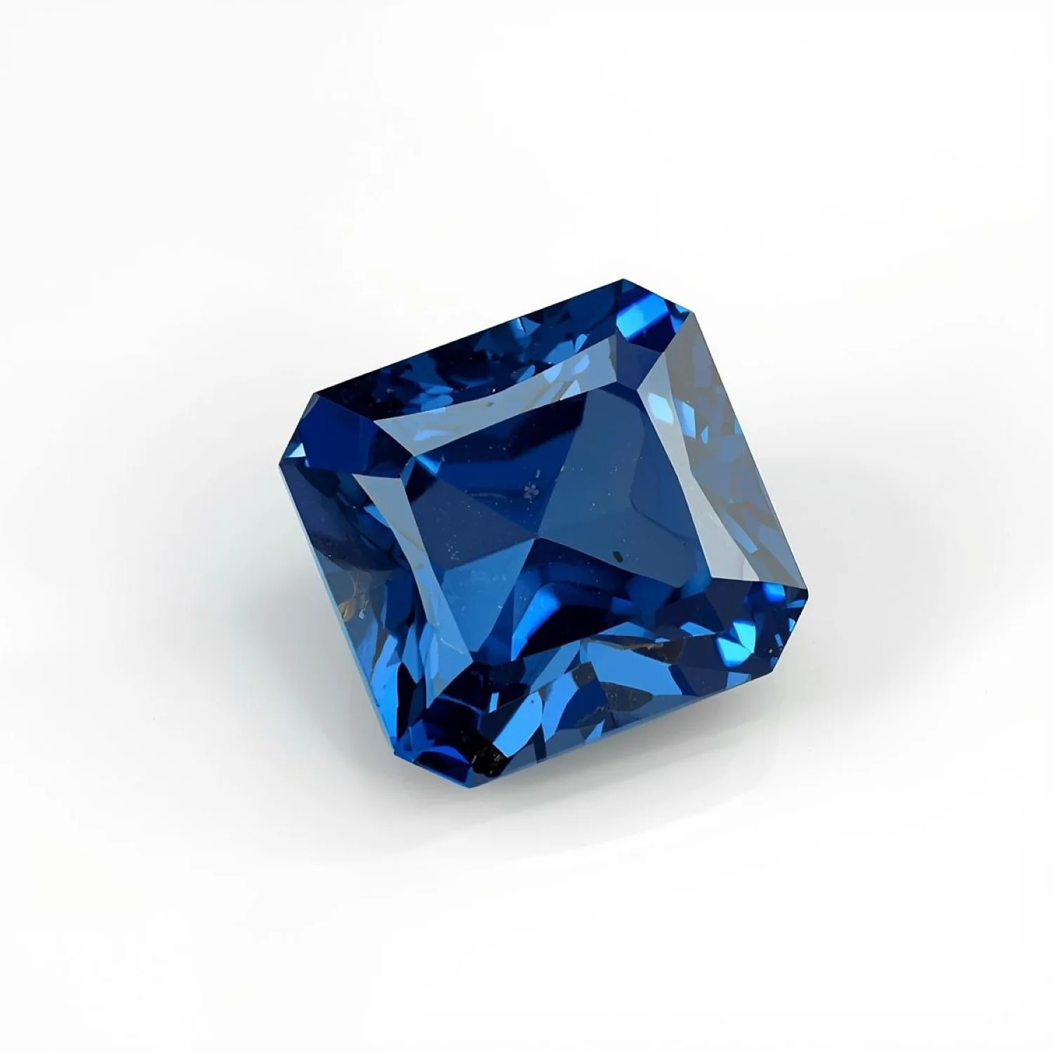 Blue Sapphire (GF) 1PC Large 12x12 MM Square Faceted Blue High-Quality Precious Loose Gemstones