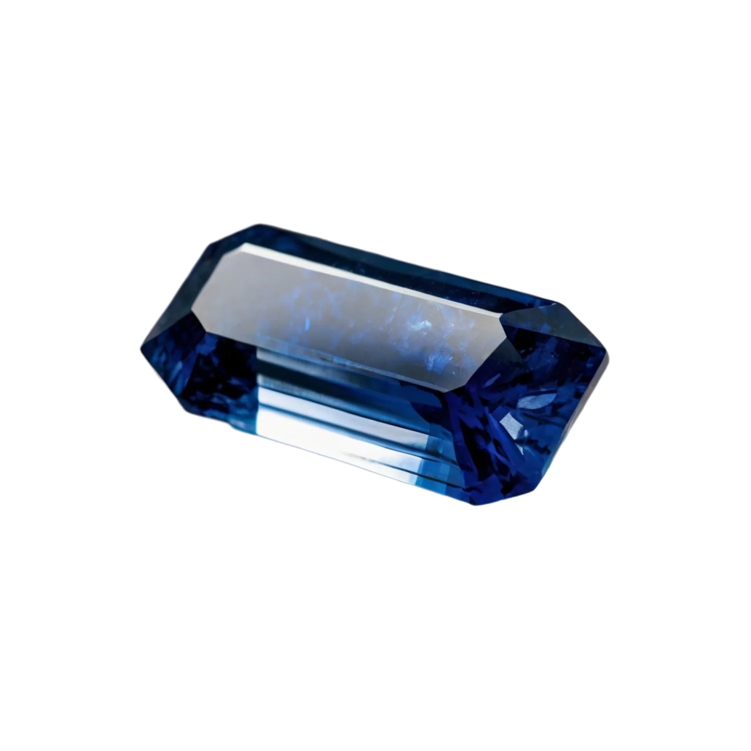 Blue Sapphire (GF) 1PC Small 5x10 MM Baguette Faceted Blue Genuine Precious Loose Gemstones - Image 2
