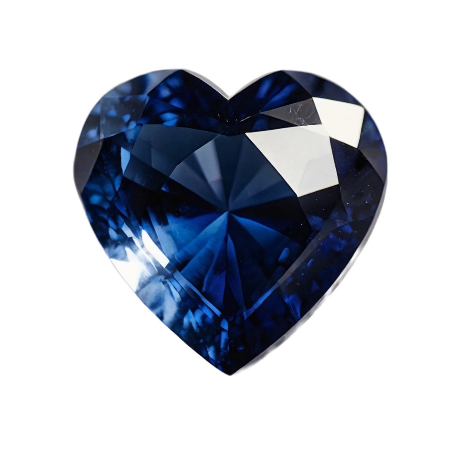 Blue Sapphire (GF) 1PC Small 7x7 MM Heart Faceted Blue Splendid Precious Loose Gemstone - Image 2