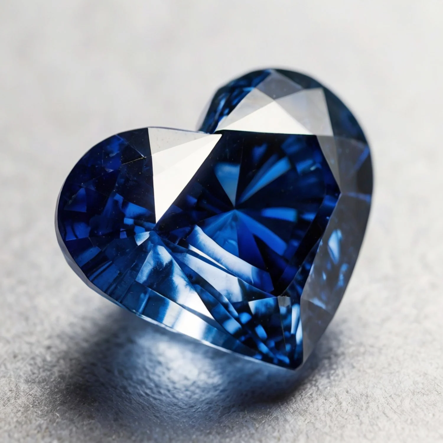 Blue Sapphire (GF) 1PC Small 8x8 MM Heart Faceted Blue Luster Precious Loose Gemstones - Image 2