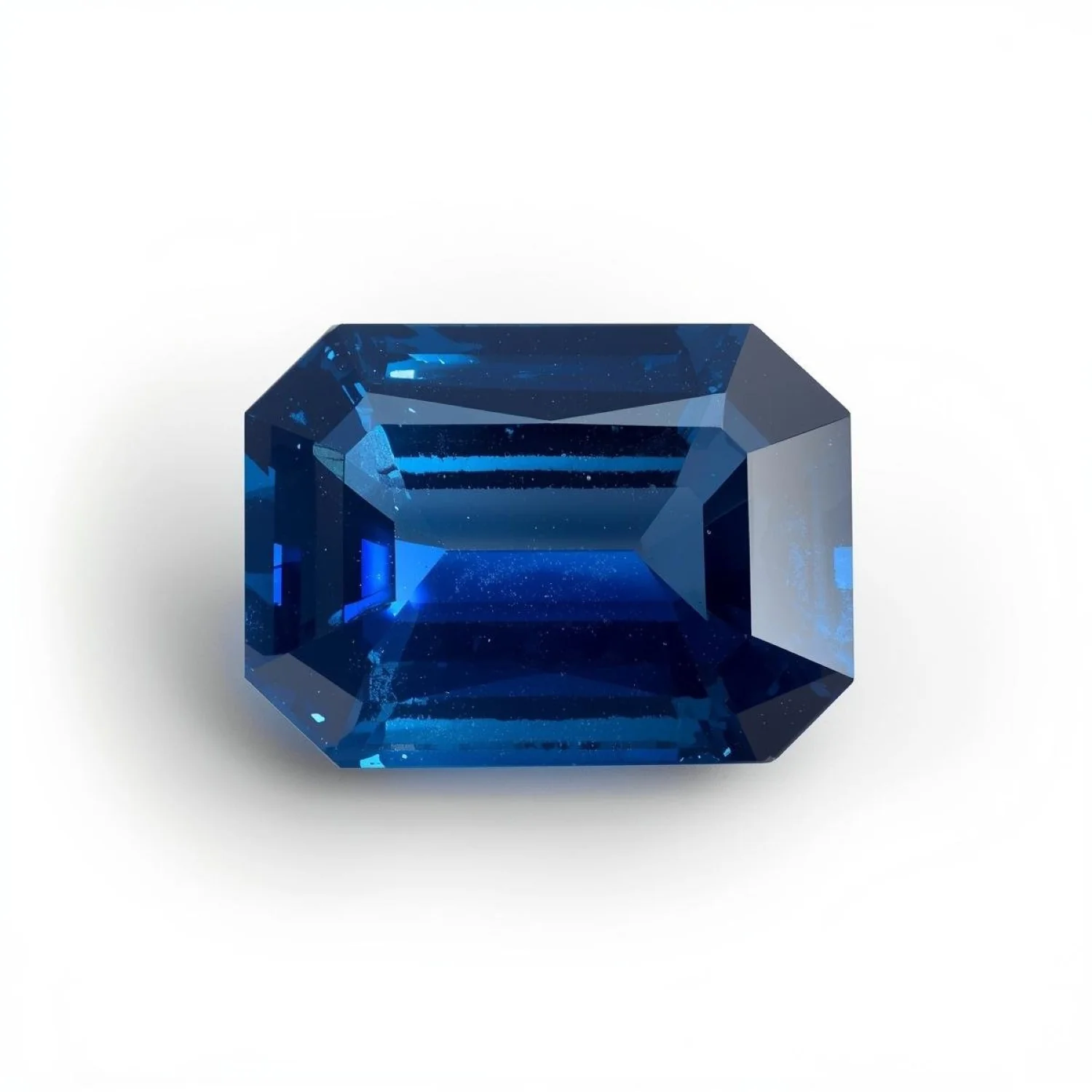 Blue Sapphire (GF) 1PC Tiny 4x6 MM Emerald Faceted Blue Fiery Precious Loose Gemstone - Image 2
