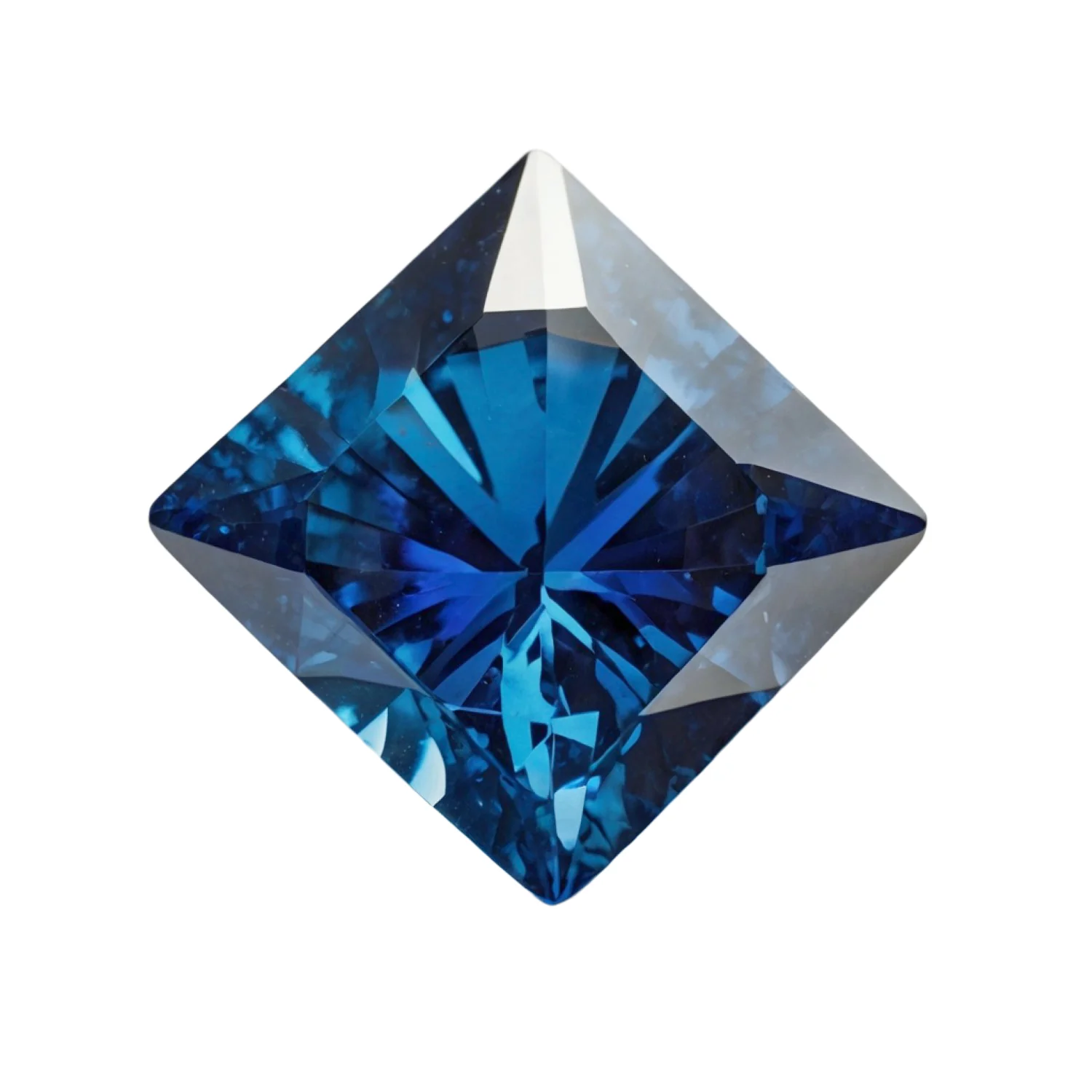 Blue Sapphire (GF) 1PC Tiny 6x6 MM Square Faceted Blue Polished Precious Loose Gems - Image 2