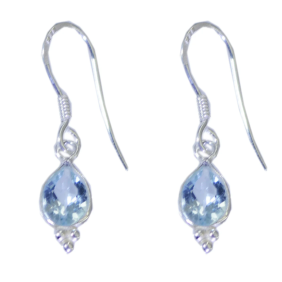 Blue topaz American Isadora multiple Dangle Blue 925 Sterling Silver Earring