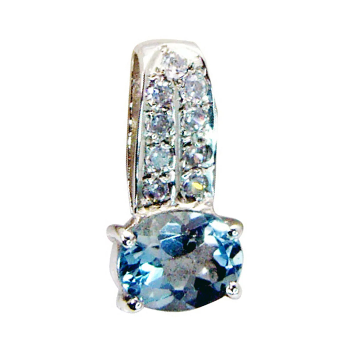 Blue Topaz Dainty Middle Eastern Sterling Silver multiple Victoria Contemporary Blue Pendant Jewellery