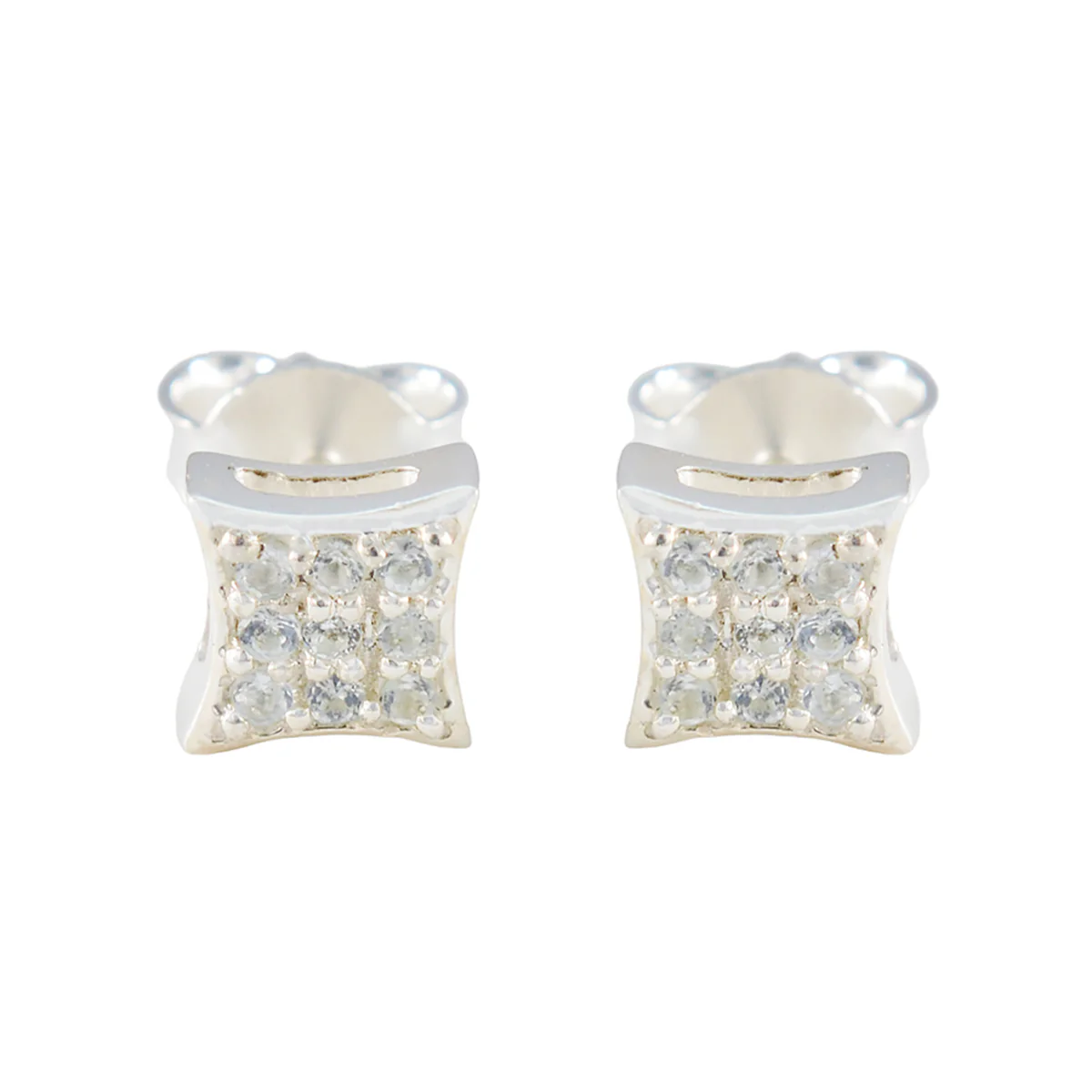 Blue Topaz Egyptian Victoria multiple Stud Blue 925 Sterling Silver Earring