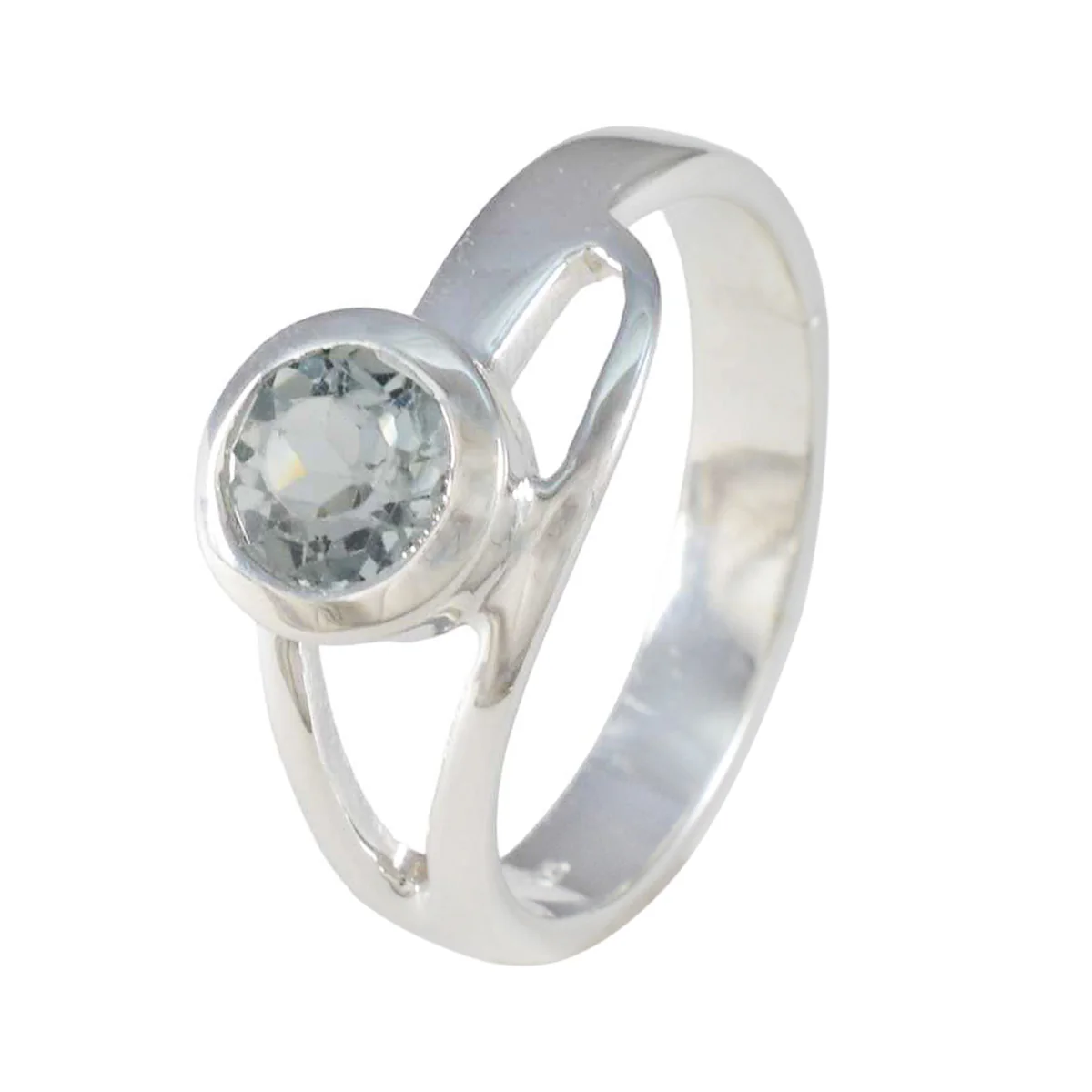 Blue Topaz Solitaire Moroccan 925 Sterling Silver Blue Gemstones Slim Luxurious Ring Jewelry - Image 2