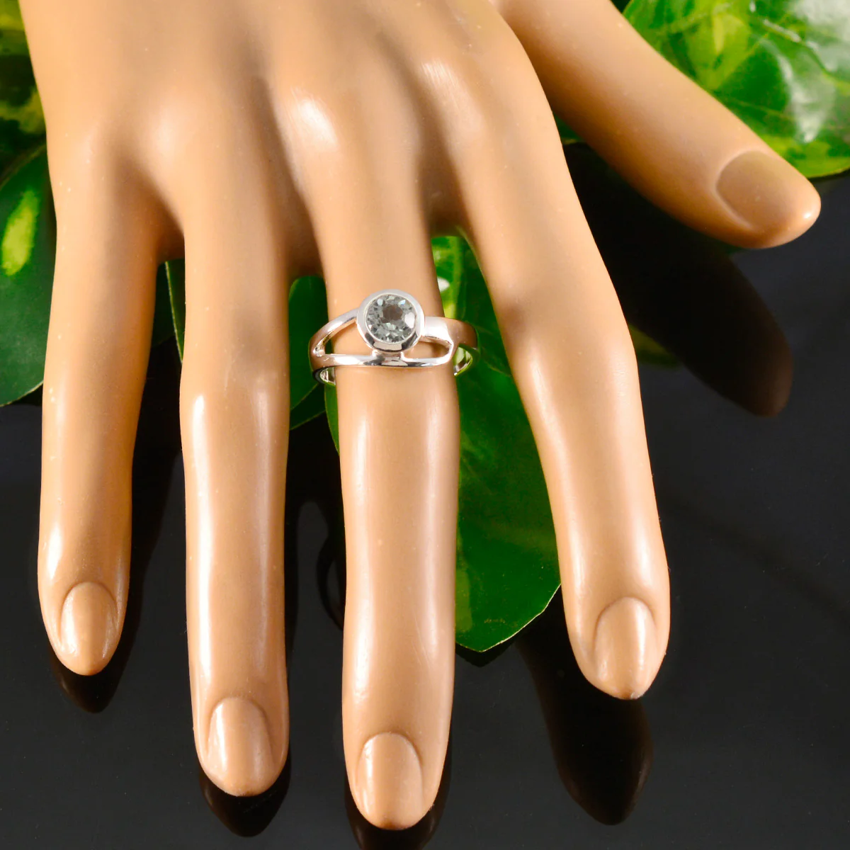 Blue Topaz Solitaire Moroccan 925 Sterling Silver Blue Gemstones Slim Luxurious Ring Jewelry - Image 5