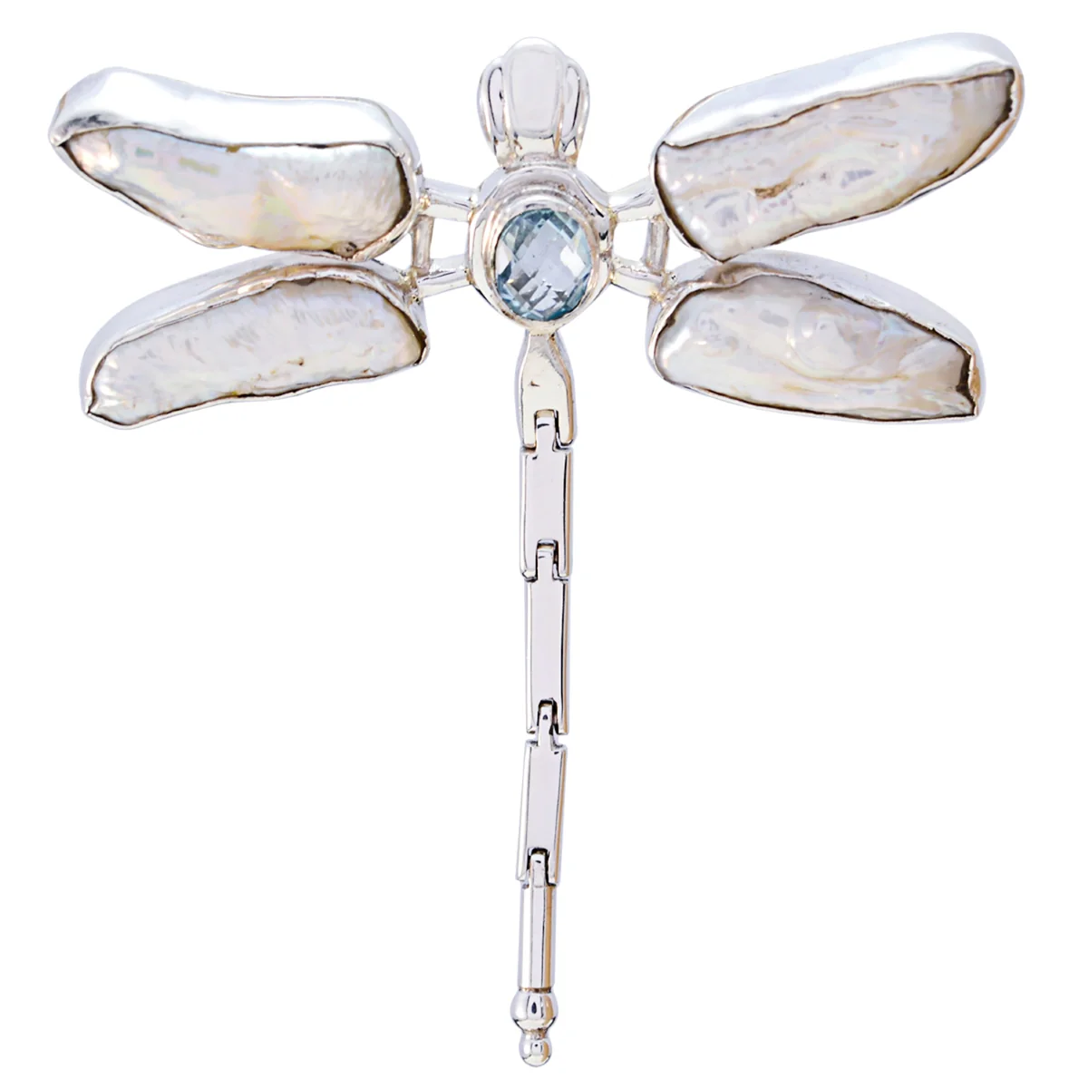Blue Topaz Statement Moroccan Sterling Silver multiple Isla Signet Blue Pendant Jewellery