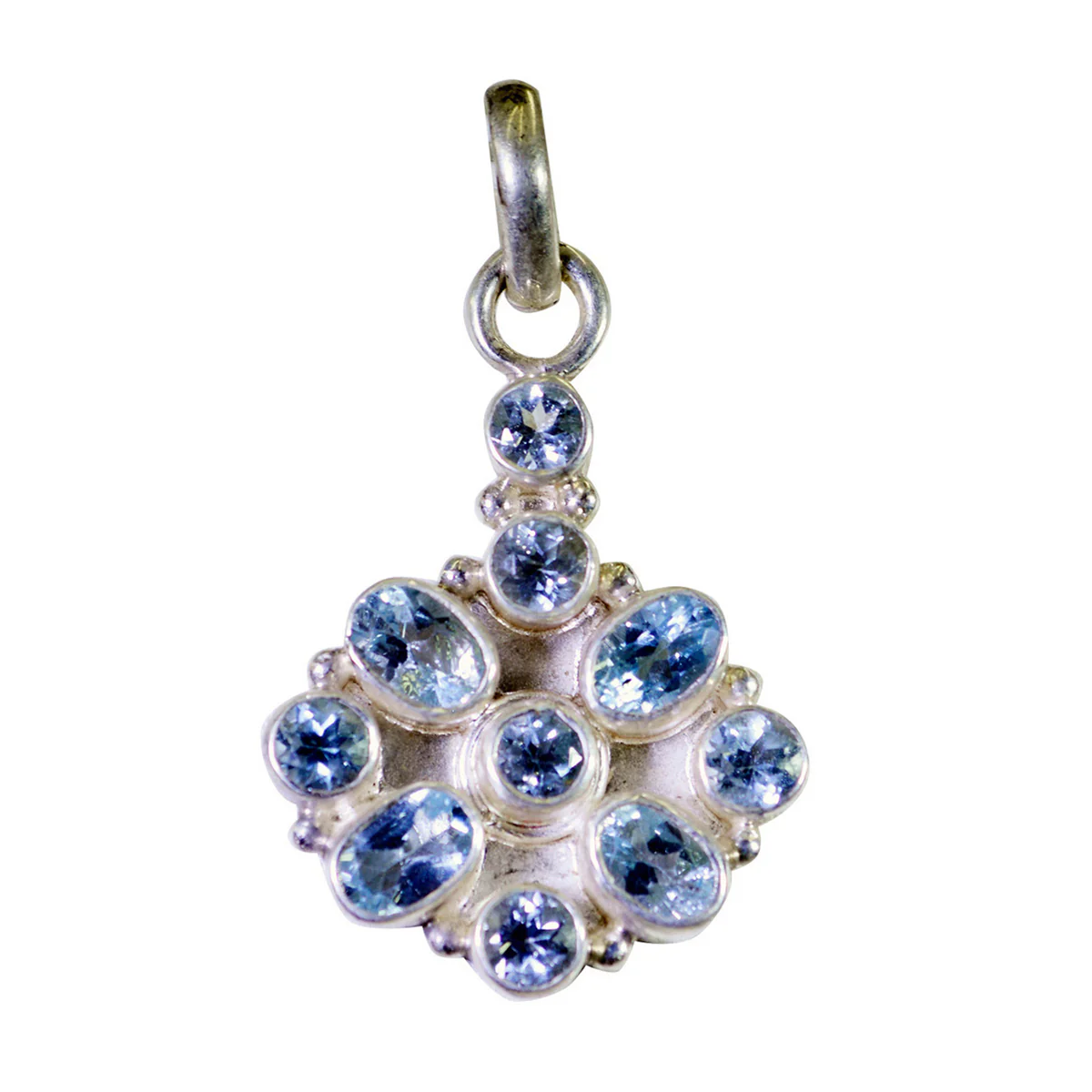 Blue Topaz Tiny American Silver multiple Eleanor Engagement Blue Pendant Jewelry