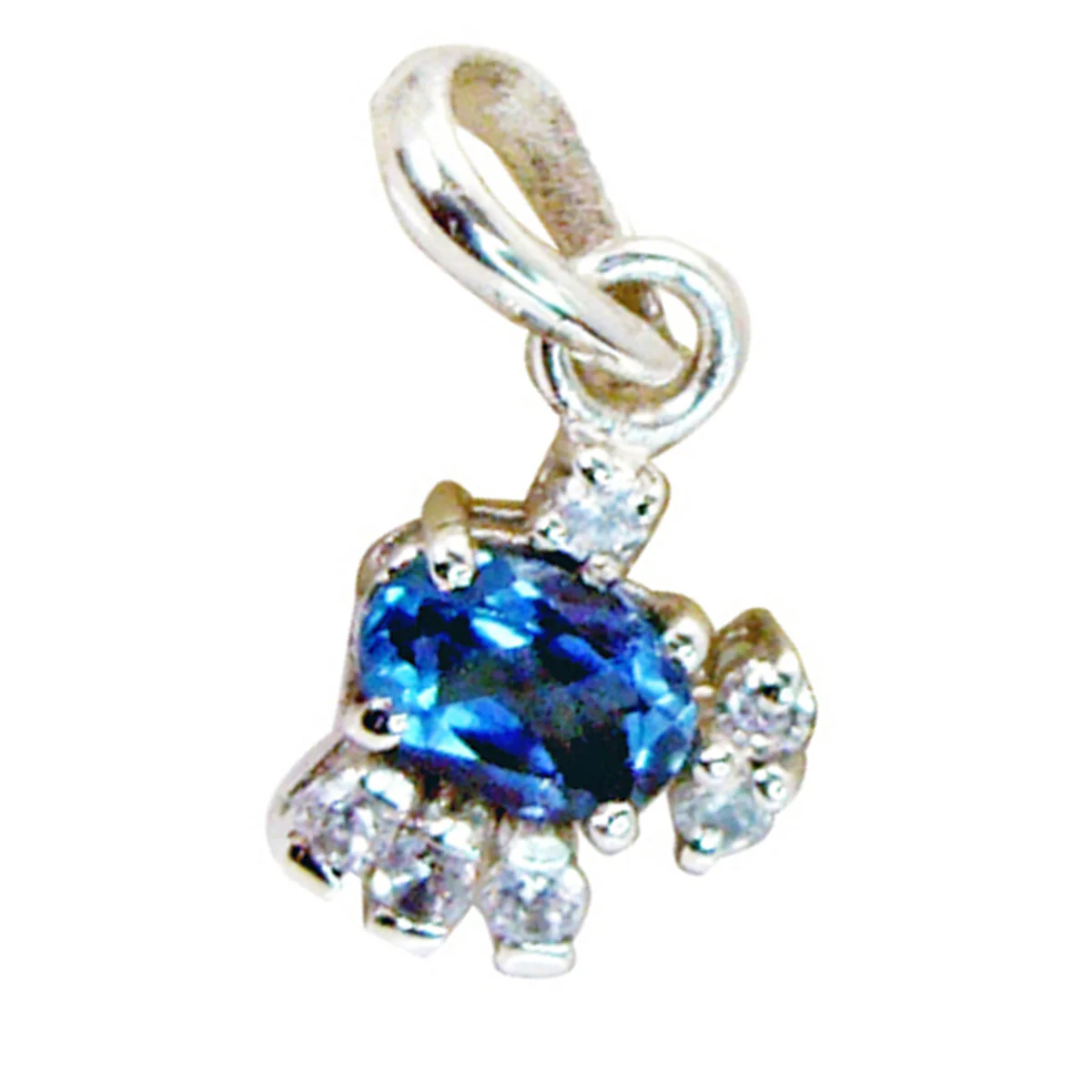 Blue Topaz Tiny Australian 92.5 Silver multiple Anna Signet Blue Pendant Jewellery - Image 3