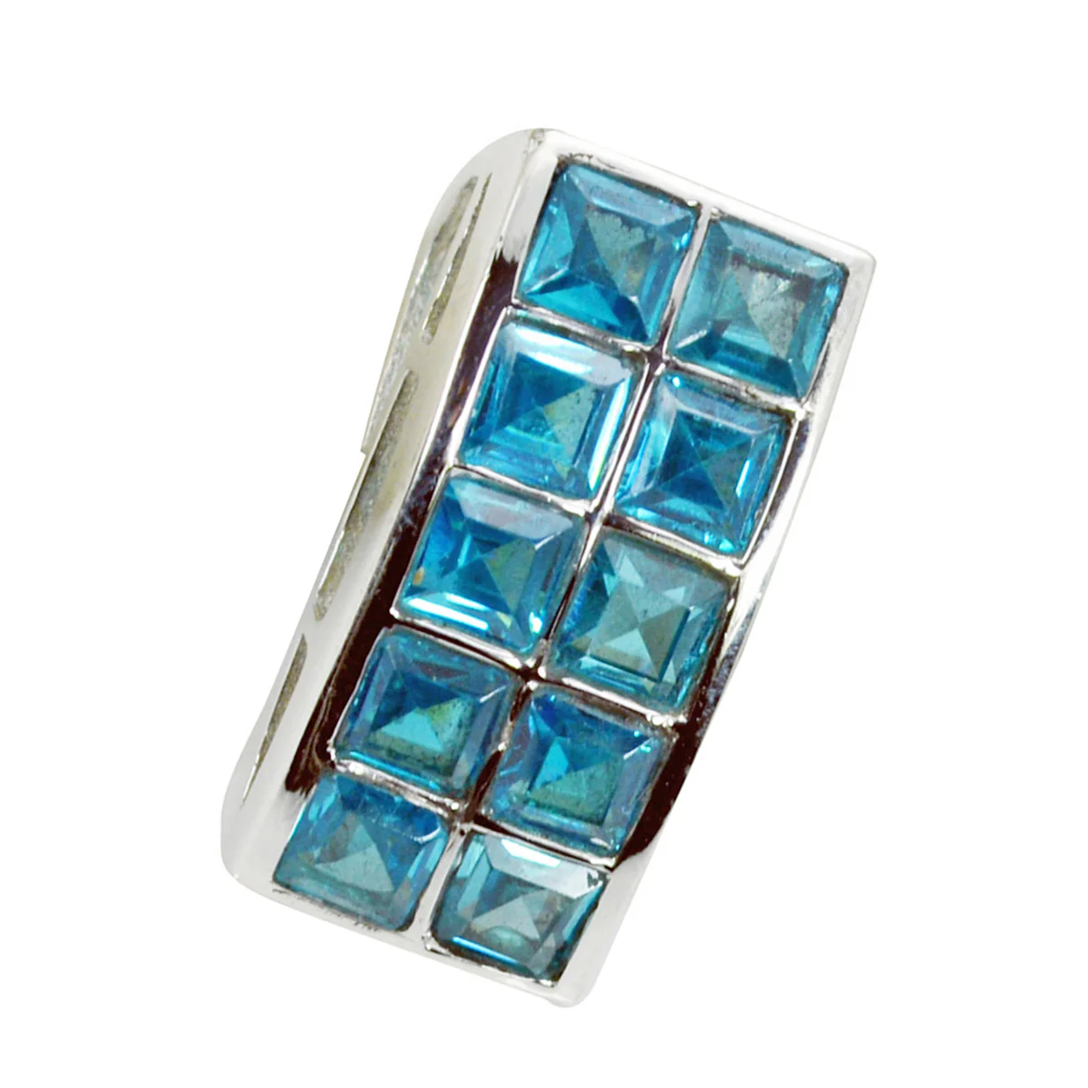 Blue Topaz Tiny Russian 92.5 Silver multiple Milagros Eternity Blue Pendant Jewellery - Image 3