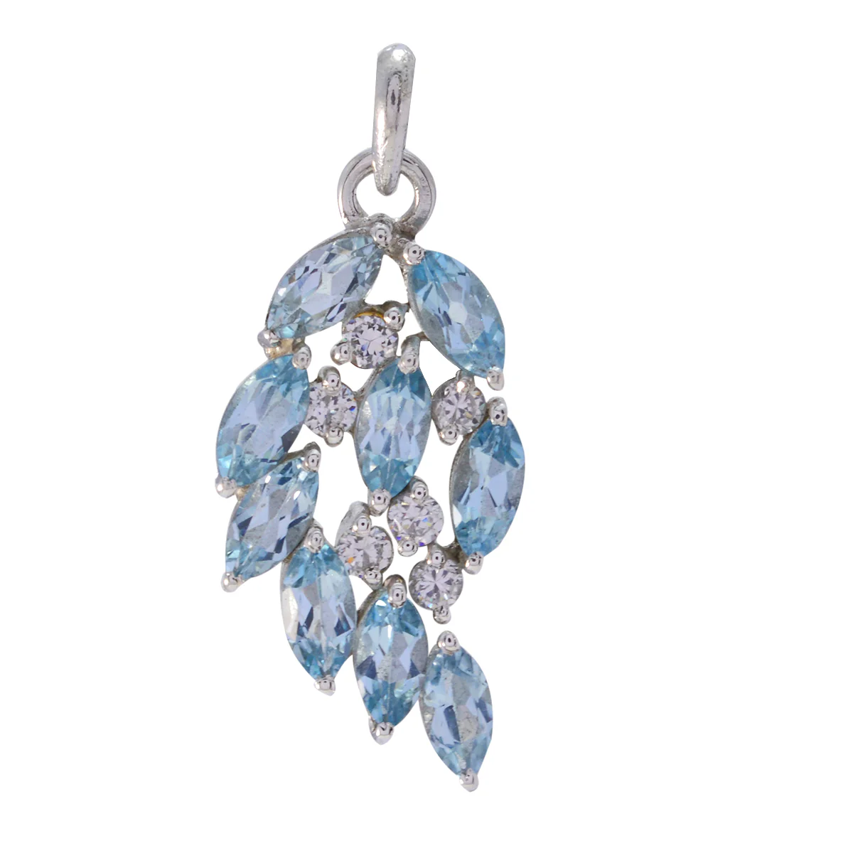 Blue Topaz Tiny Turkish Sterling Silver multiple Patricia Bubble Blue Pendant Jewellery