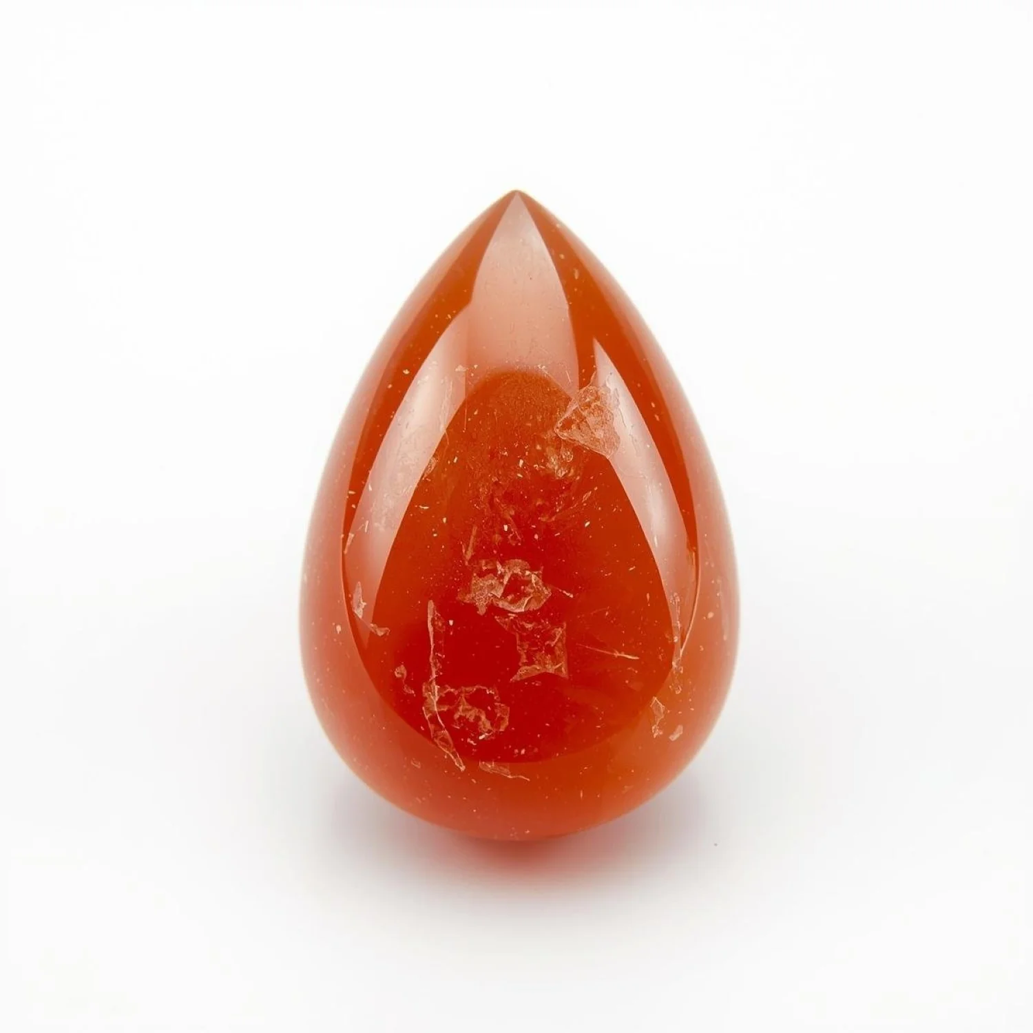 Carnelian 1PC Large 10x12 MM Pear Cabochon Red Superior semi Precious Semi Precious Gemstone - Image 2