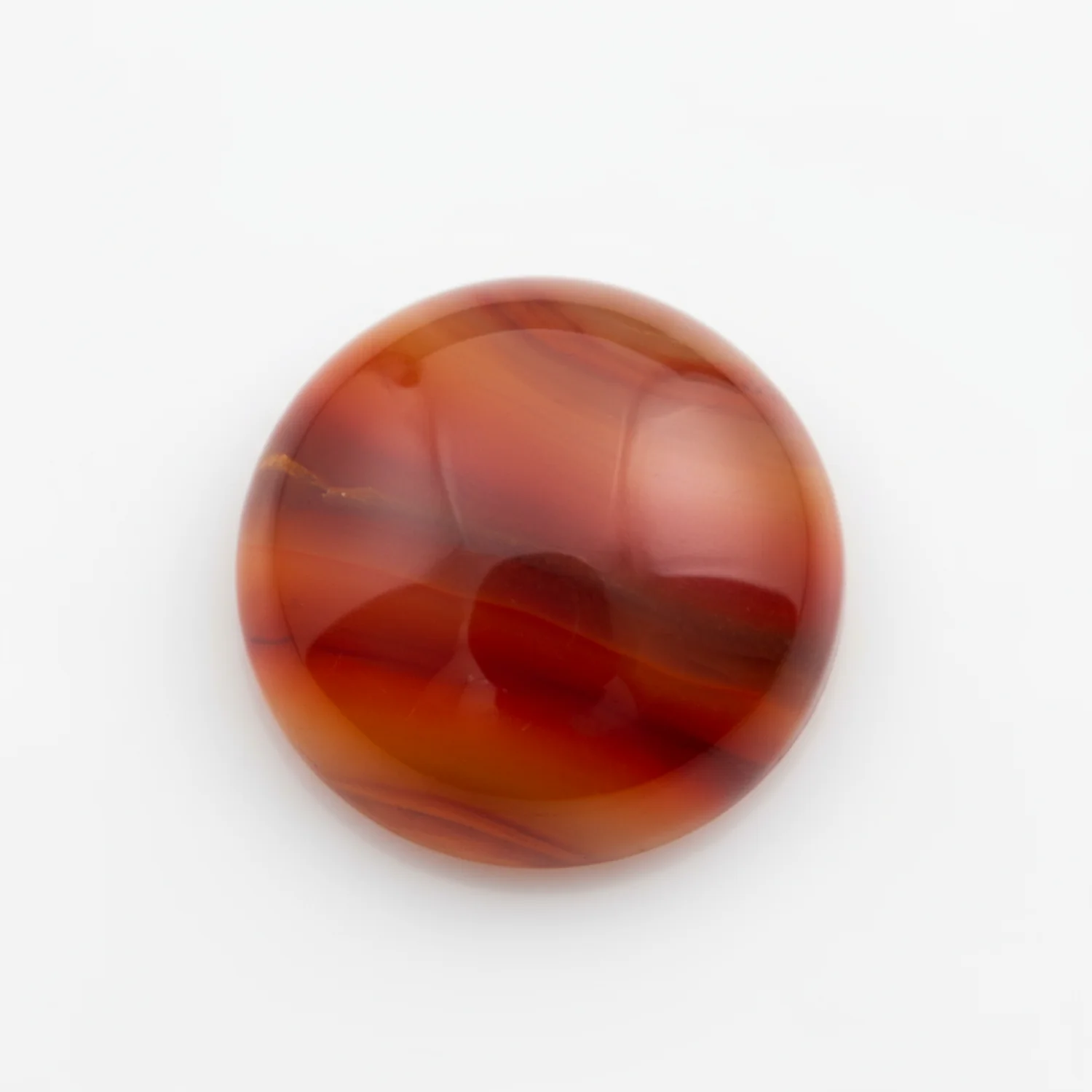 Carnelian 1PC Tiny 6x6 MM Round Cabochon Red Brilliant semi Precious Loose Gems - Image 2
