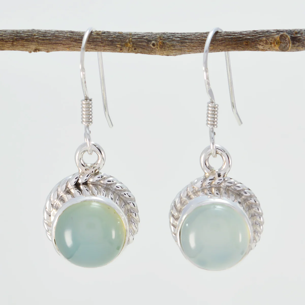 Chalcedony Mexican Aria multiple Dangle Blue 925 Sterling Silver Earring - Image 2