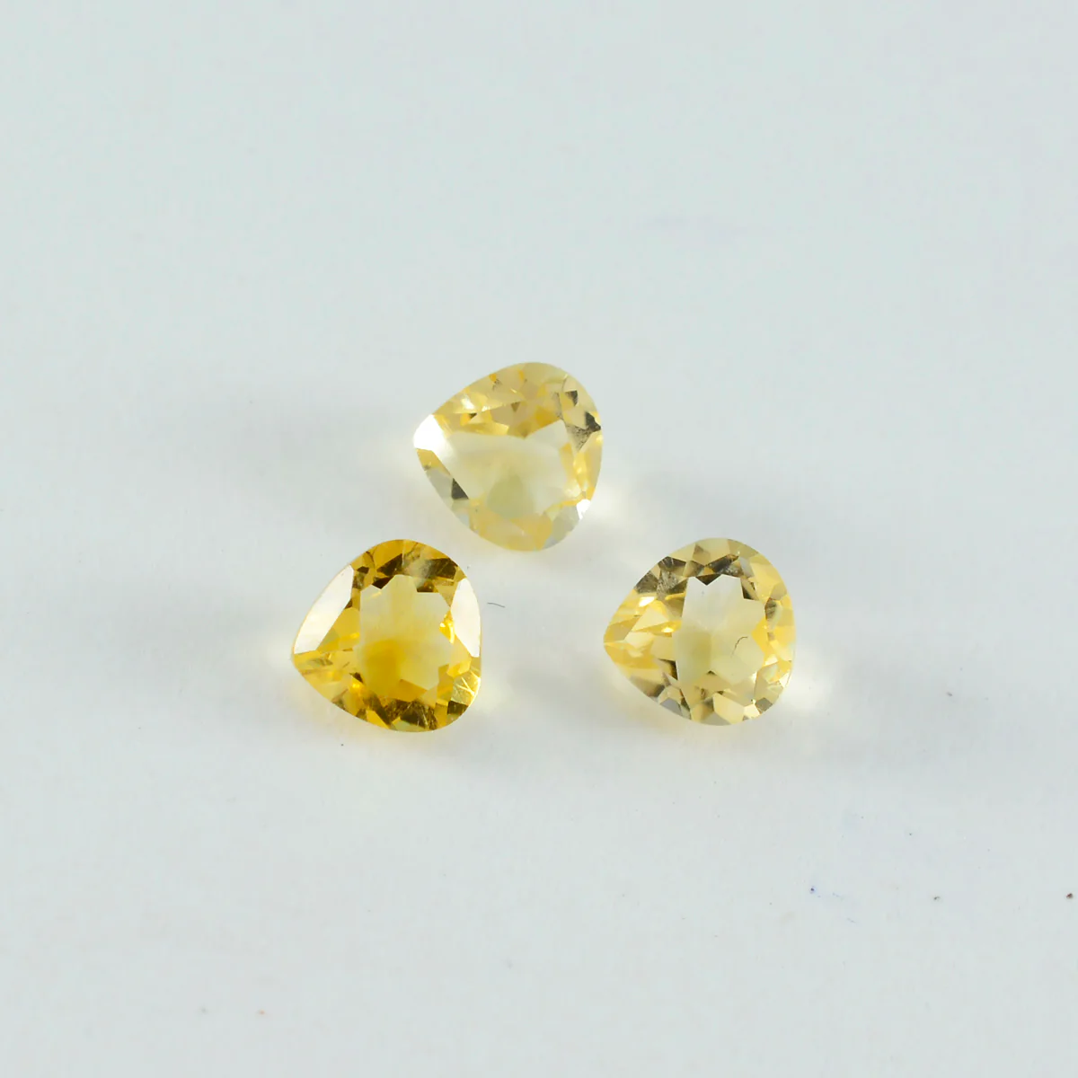 Citrine 10PC Tiny 4x4 MM Heart Faceted Yellow Brilliant Semi Precious Loose Gemstones - Image 4