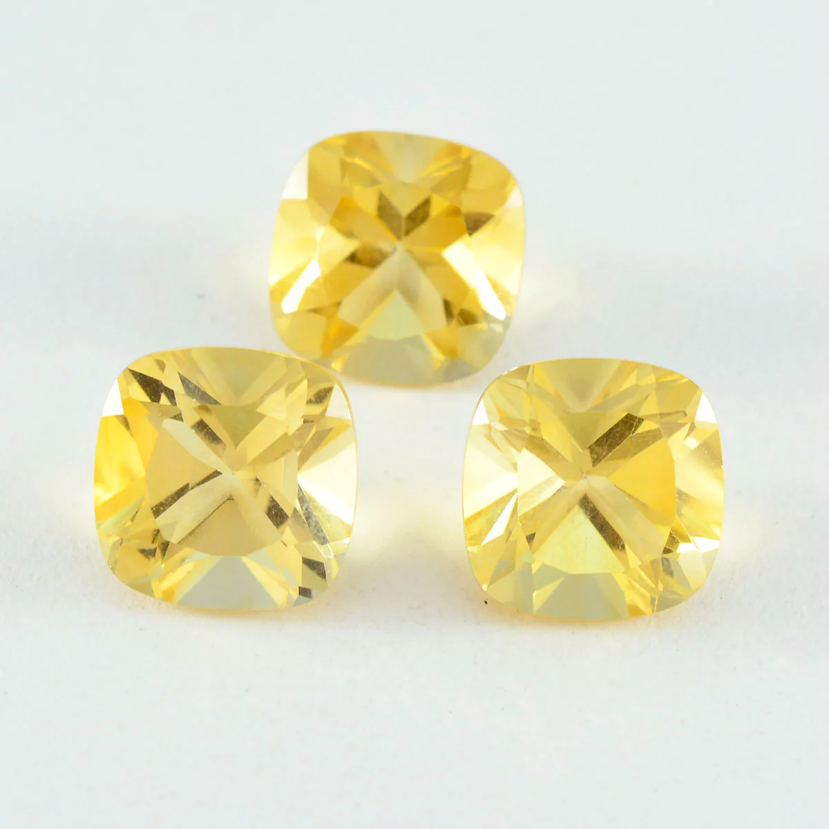 Citrine 1PC Chunky 14x14 MM Cushion Faceted Yellow Genuine Semi Precious Loose Gems - Image 3
