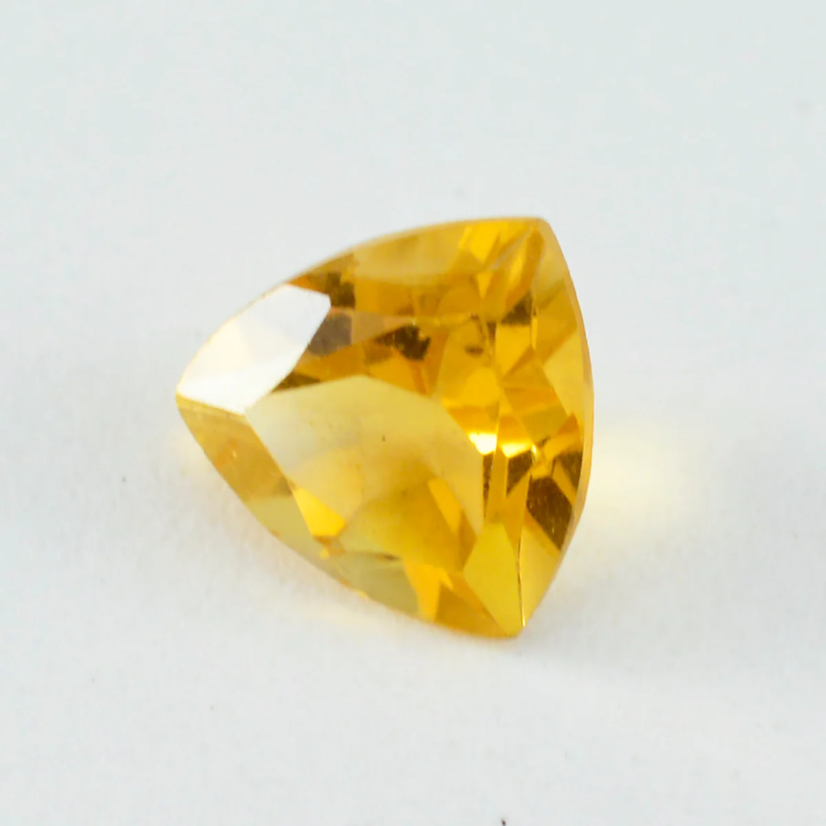 Citrine 1PC Chunky 14x14 MM Triangle Faceted Yellow Genuine Semi Precious Loose Gems - Image 4