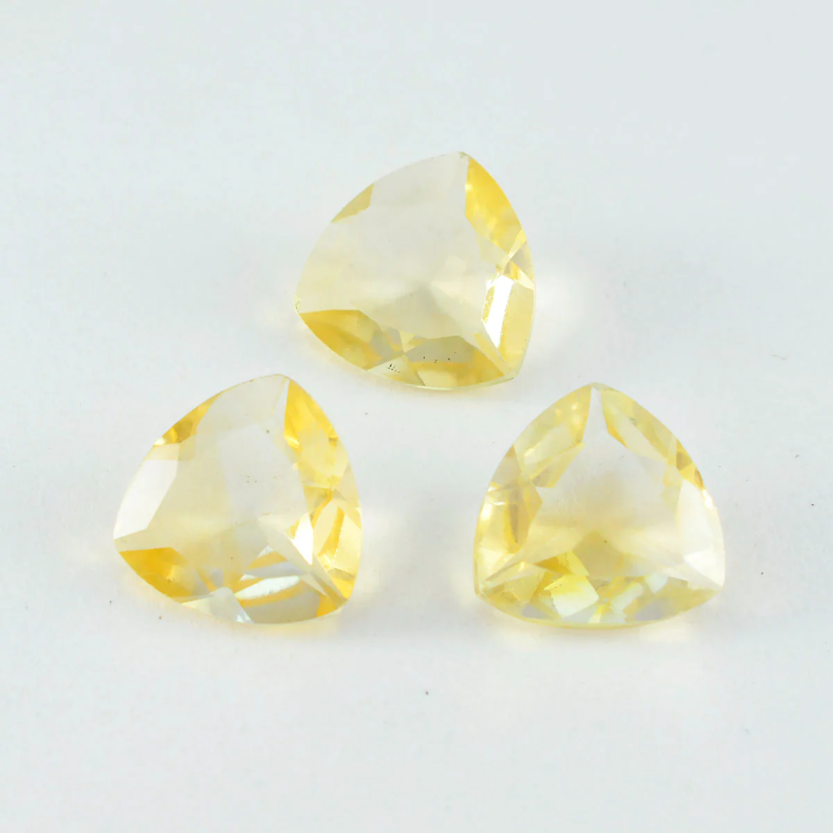 Citrine 1PC Chunky 15x15 MM Triangle Faceted Yellow Superior Semi Precious Loose Gemstone - Image 3