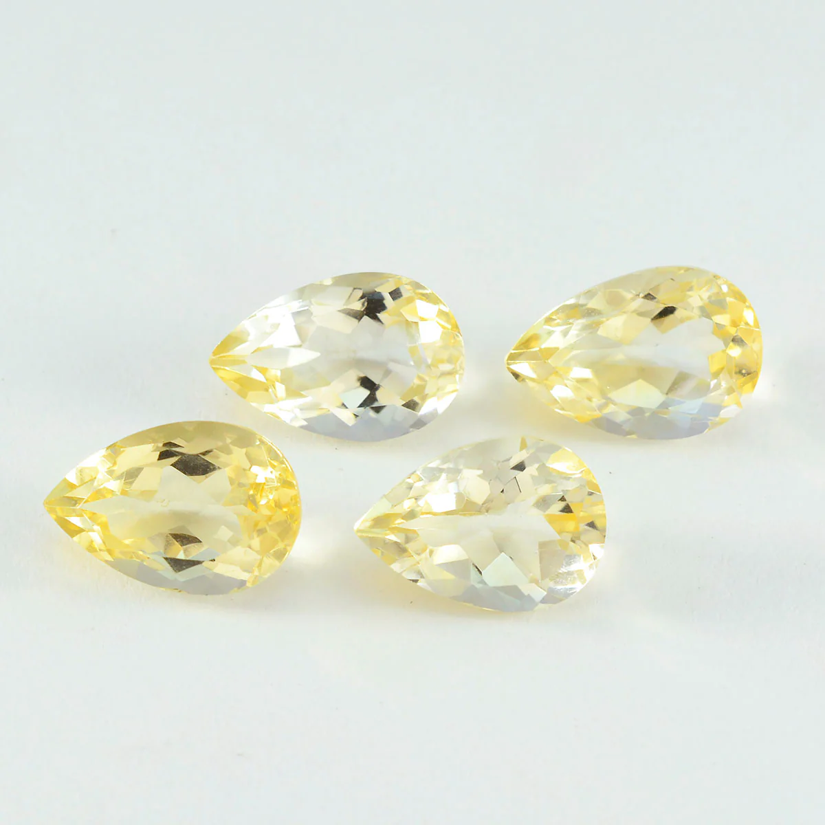 Citrine 1PC Chunky 15x20 MM Pear Faceted Yellow Luster Semi Precious Loose Gemstones - Image 2