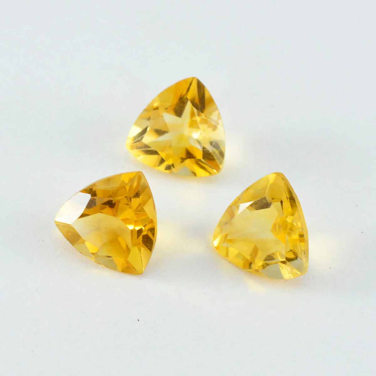 Citrine 1PC Chunky 16x16 MM Triangle Faceted Yellow Pure Semi Precious Loose Gemstones - Image 2