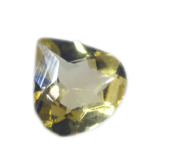 Citrine 1PC Large 10x10 MM Heart Faceted Yellow Shine Semi Precious Loose Gems - Image 2