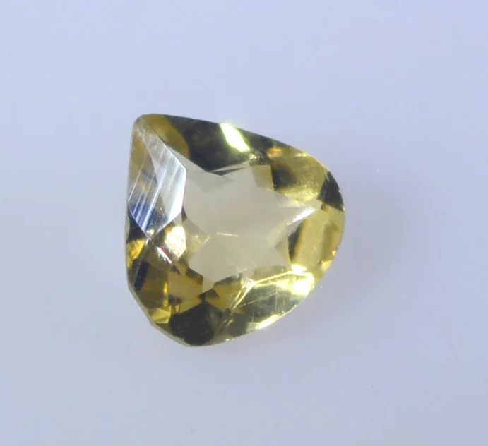 Citrine 1PC Large 11x11 MM Heart Faceted Yellow Fine Semi Precious Loose Gemstone