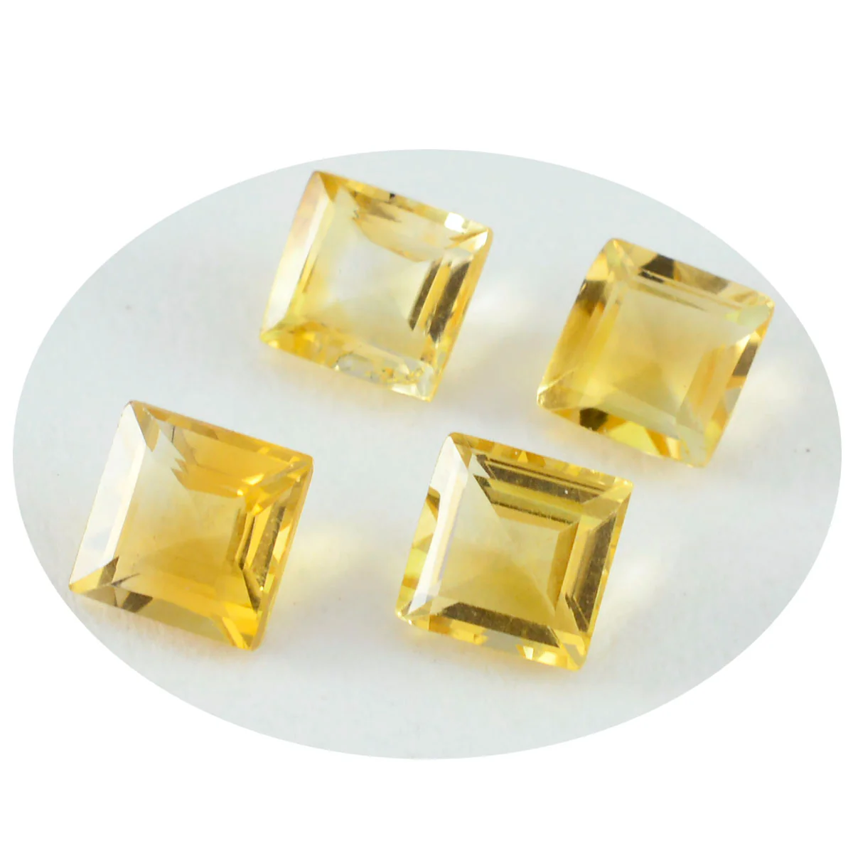 Citrine 1PC Large 11x11 MM Square Faceted Yellow Fine Semi Precious Loose Gemstone - Image 2