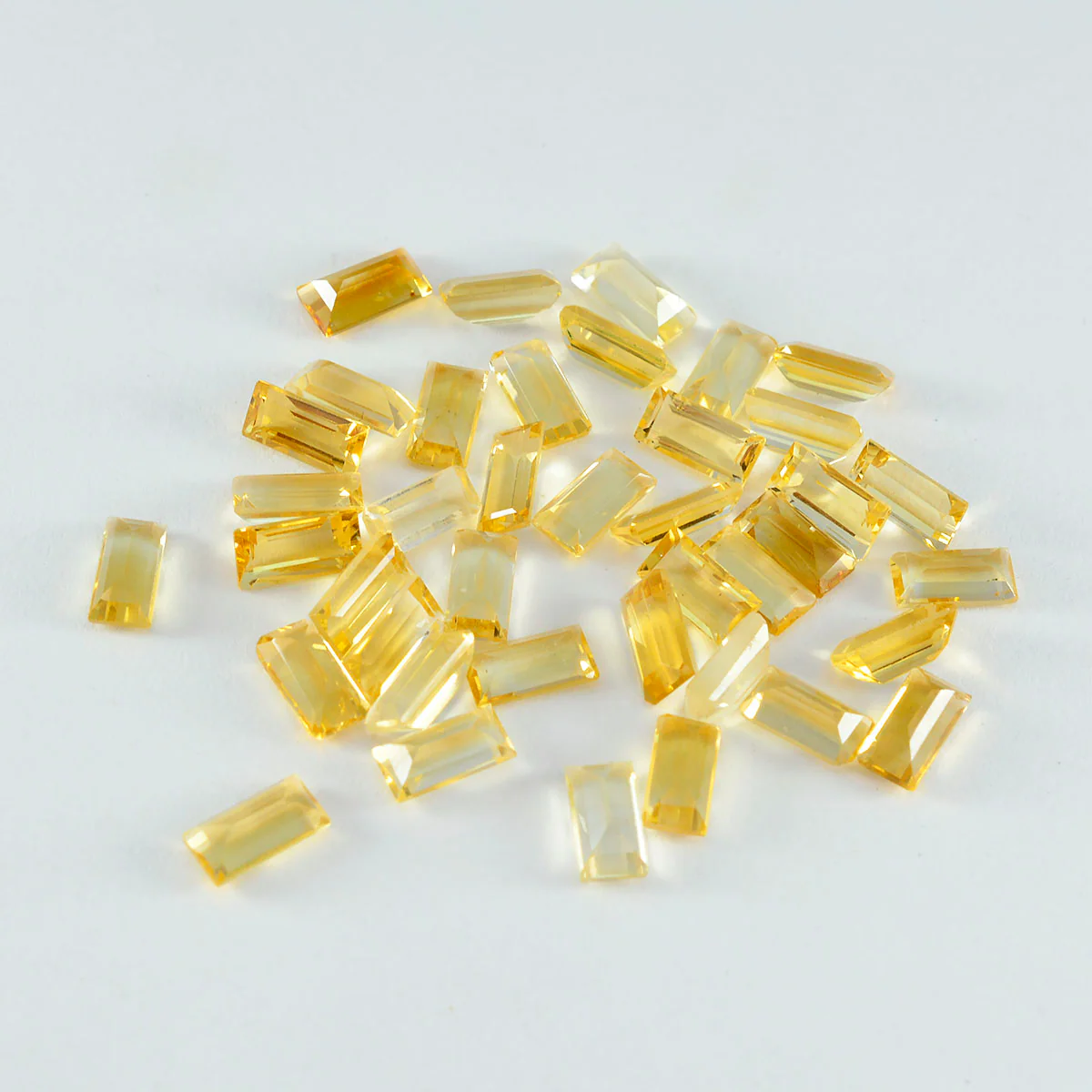 Citrine 1PC Small 6x12 MM Baguette Faceted Yellow Sparkling Semi Precious Loose Gemstone