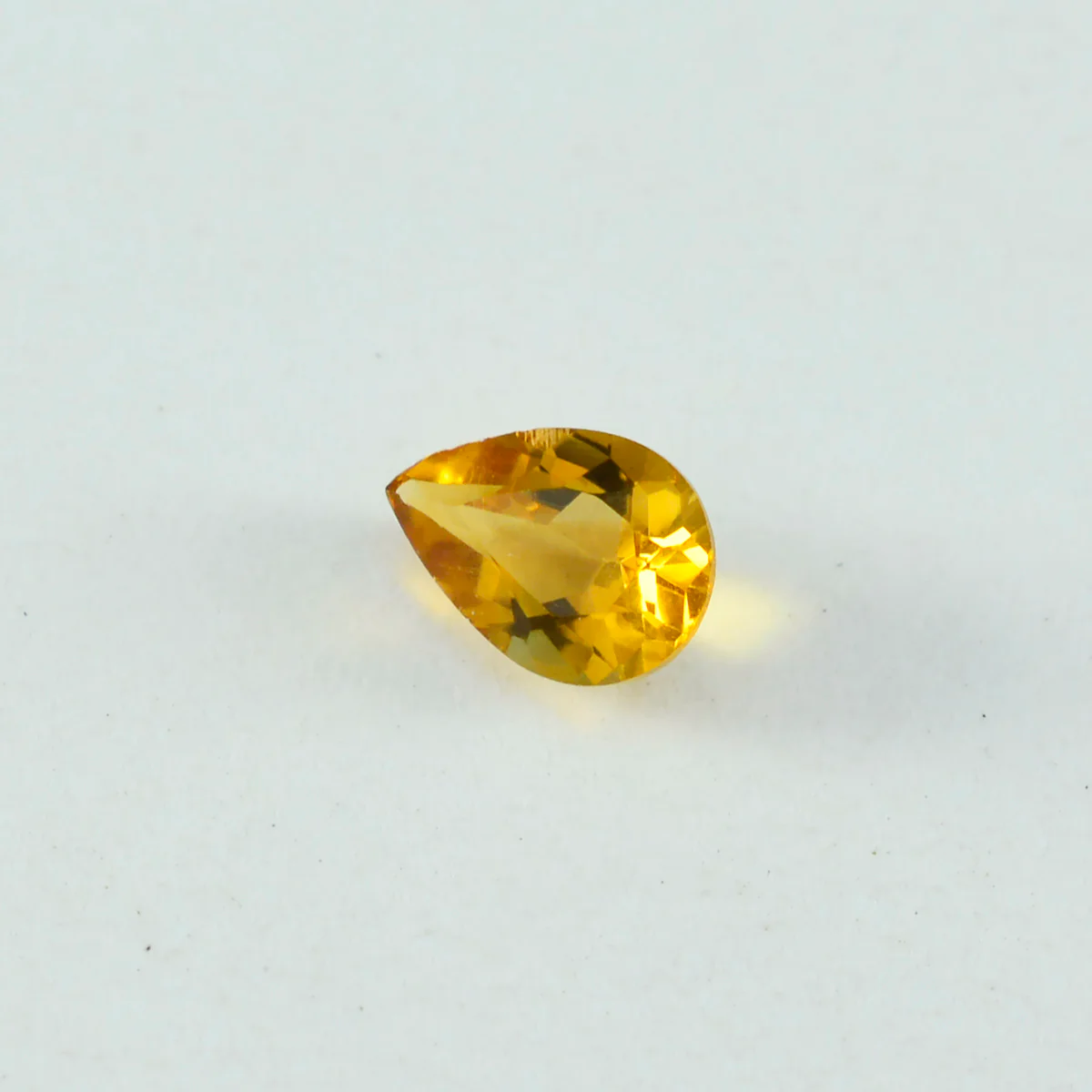 Citrine 1PC Small 6x8 MM Pear Faceted Yellow Fine Semi Precious Gems - Image 2