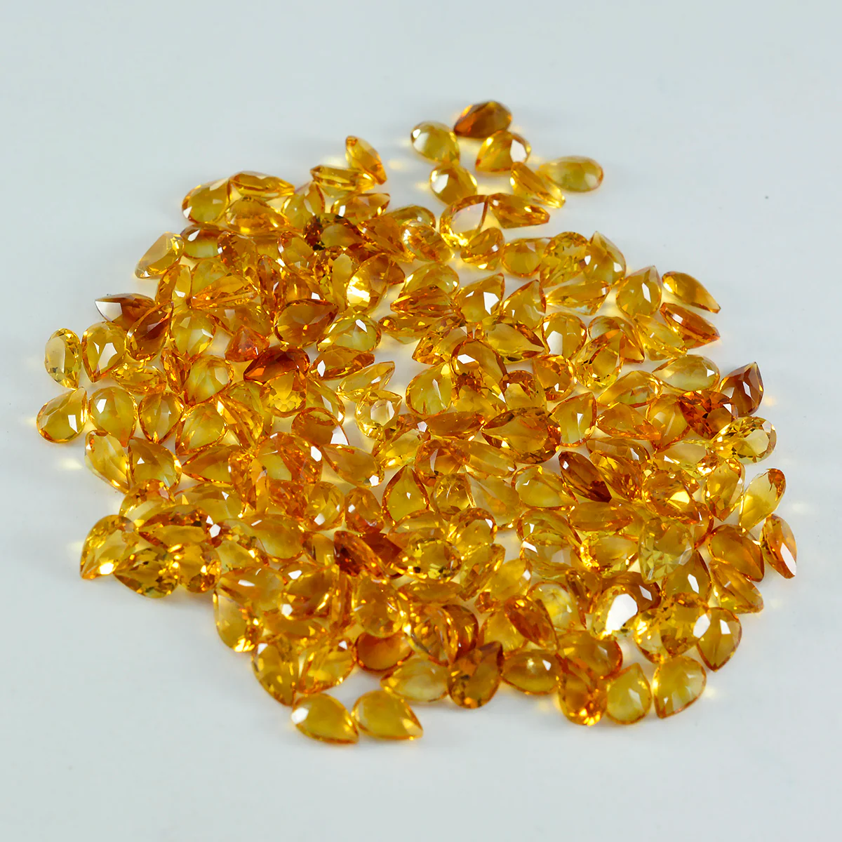 Citrine 1PC Small 6x9 MM Pear Faceted Yellow High-Quality Semi Precious Loose Gems - Image 2