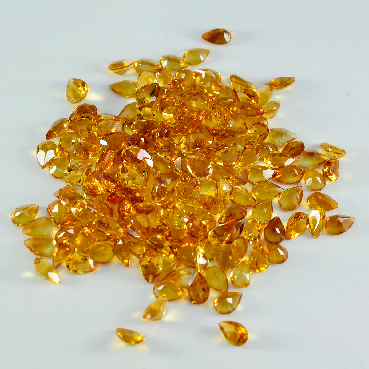 Citrine 1PC Small 6x9 MM Pear Faceted Yellow High-Quality Semi Precious Loose Gems - Image 3