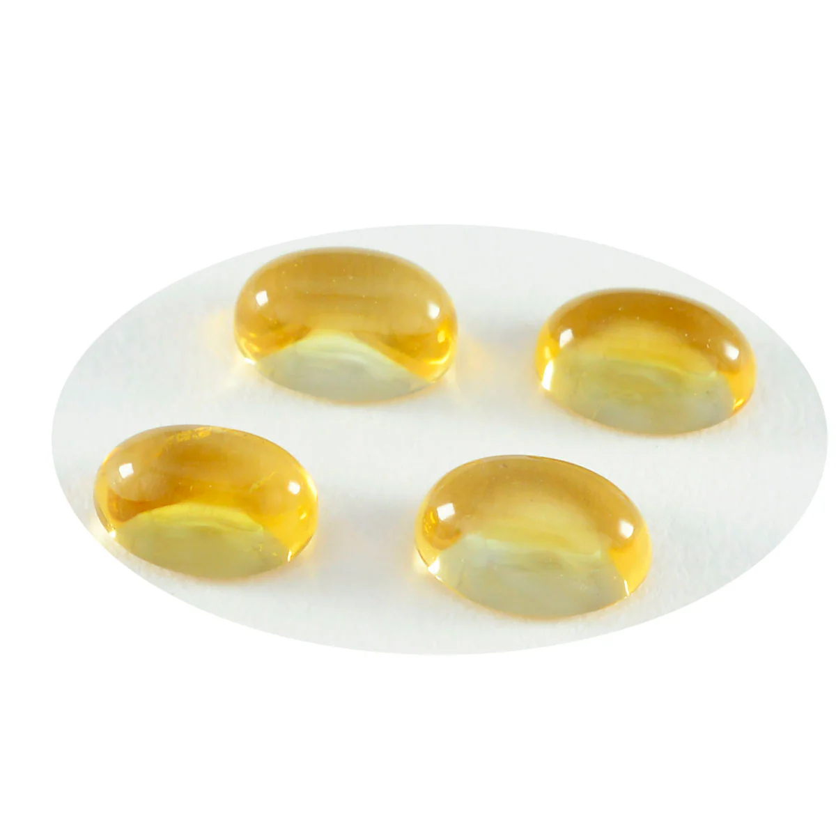 Citrine 1PC Small 7x9 MM Oval Cabochon Yellow Genuine semi Precious Loose Gemstones - Image 2