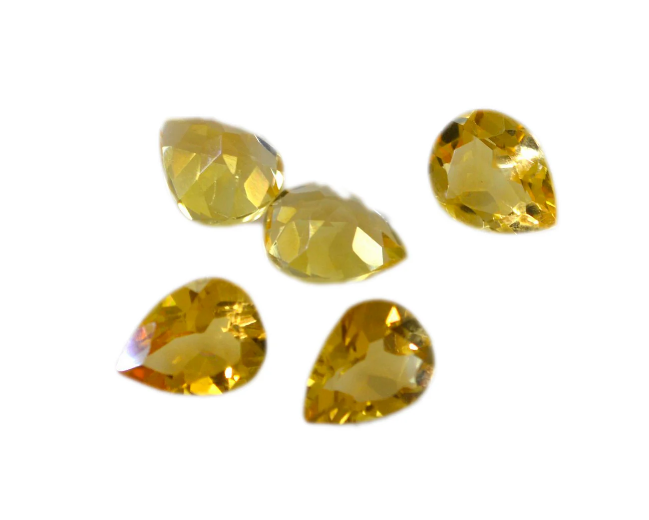 Citrine 1PC Small 7x9 MM Pear Faceted Yellow Natural Semi Precious Loose Gemstone - Image 4