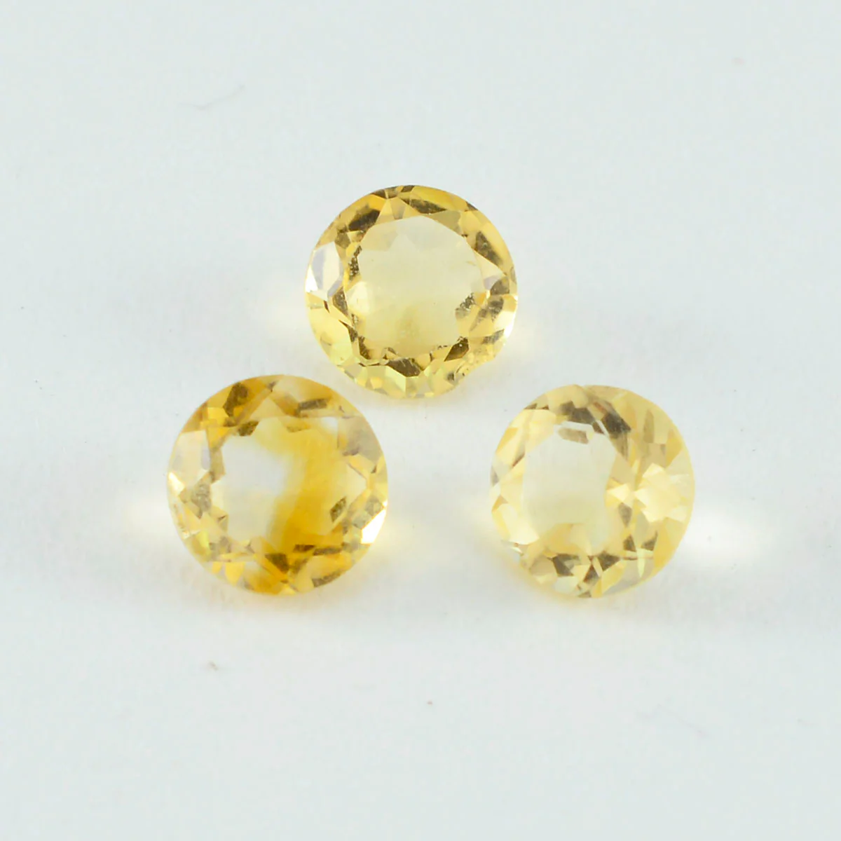 Citrine 1PC Small 8x8 MM Round Faceted Yellow Luster Semi Precious Loose Gemstones - Image 2
