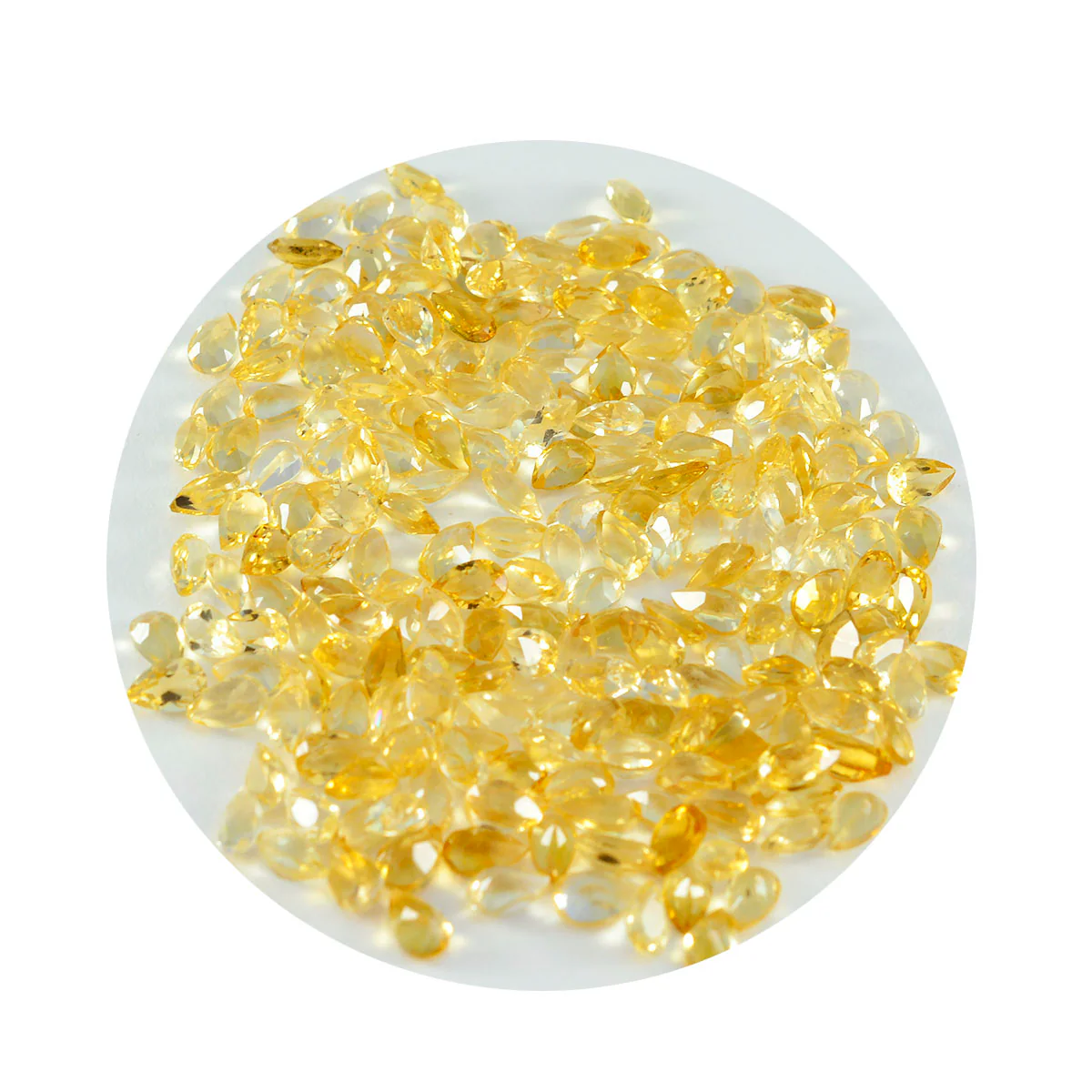 Citrine 1PC Tiny 3x5 MM Pear Faceted Yellow Luster Semi Precious Loose Gems - Image 4