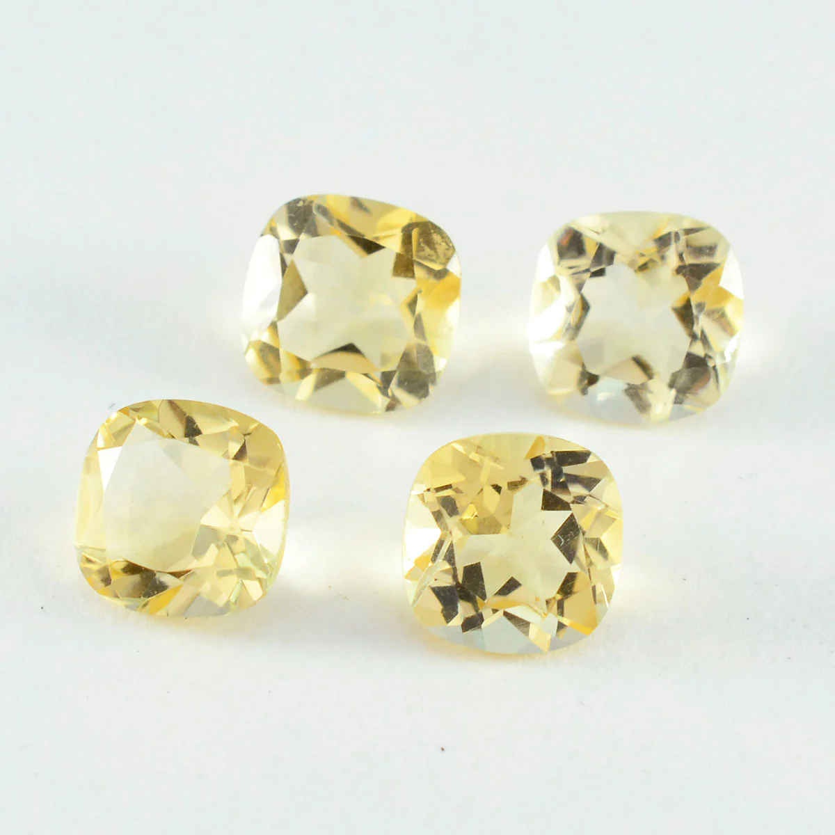 Citrine 1PC Tiny 5x5 MM Cushion Faceted Yellow Sparkling Semi Precious Gems - Image 3
