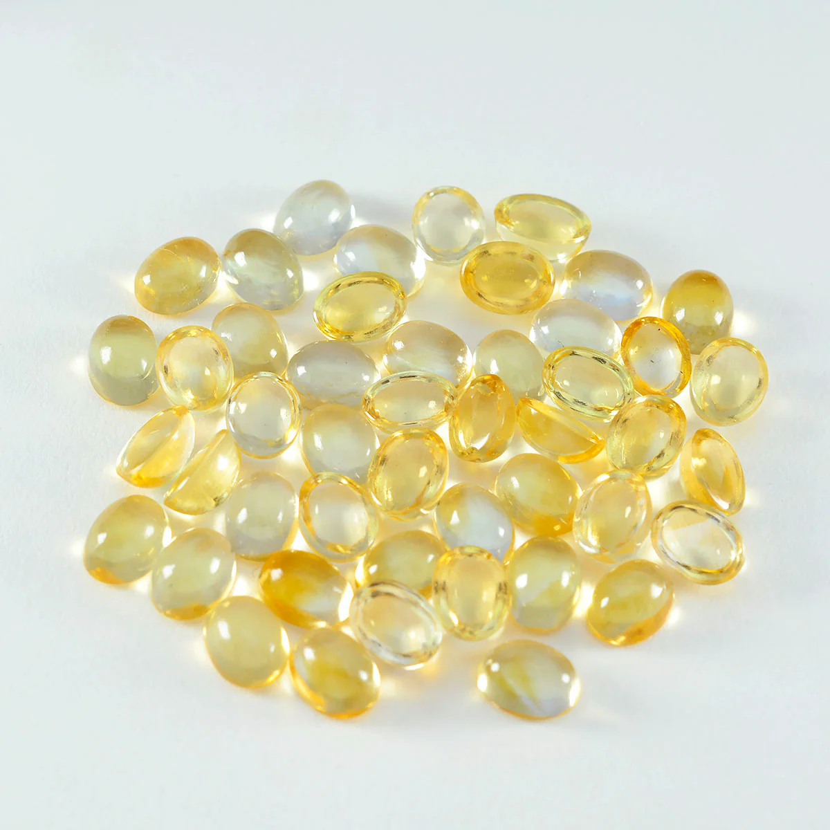 Citrine 1PC Tiny 5x7 MM Oval Cabochon Yellow Fine semi Precious Gems
