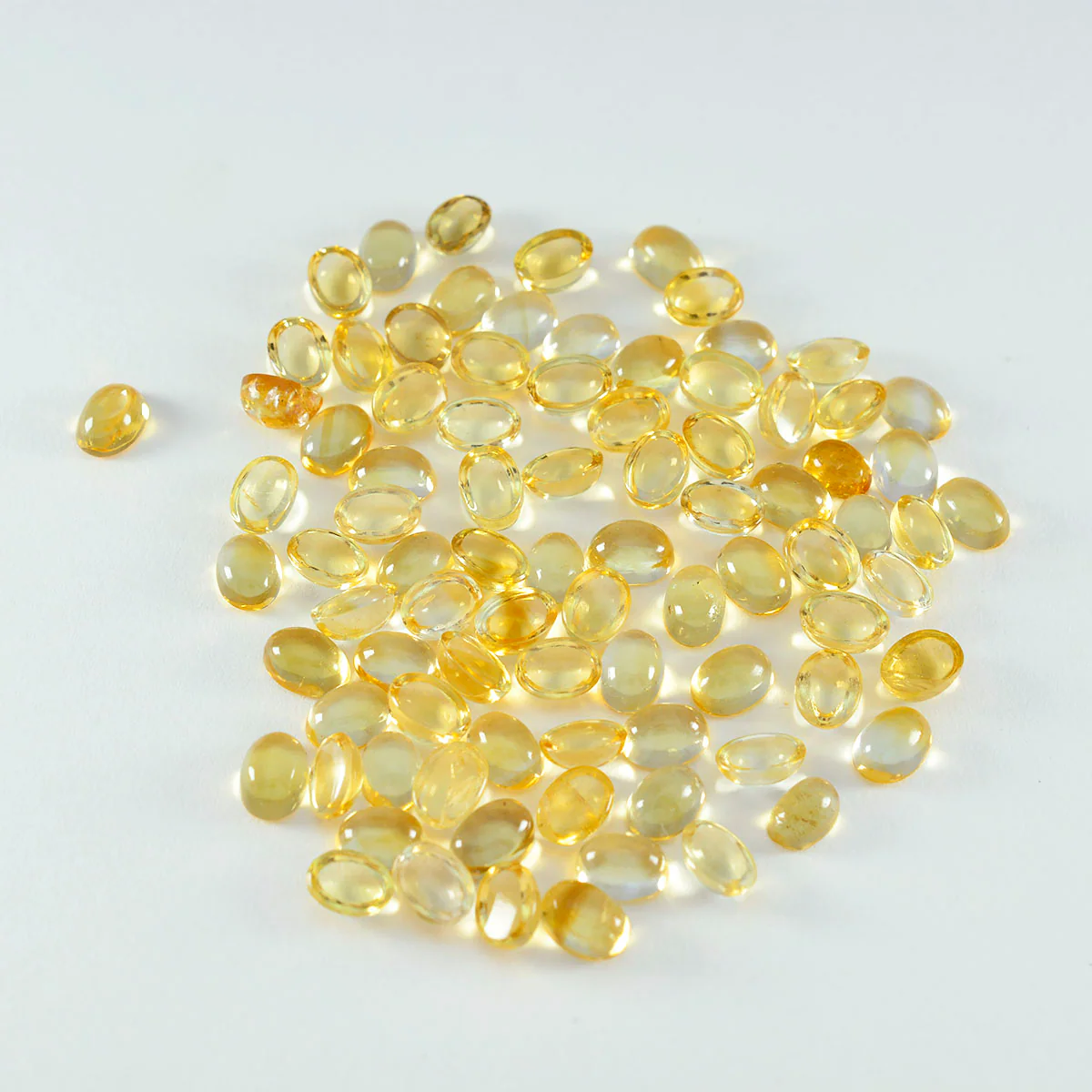 Citrine 1PC Tiny 5x7 MM Oval Cabochon Yellow Fine semi Precious Gems - Image 4