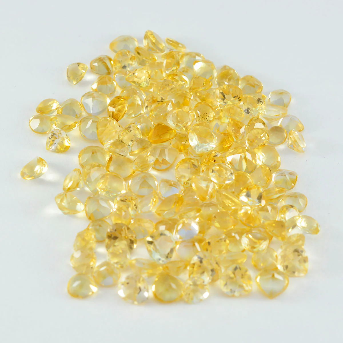Citrine 1PC Tiny 6x6 MM Heart Faceted Yellow Polished Semi Precious Loose Gems - Image 3